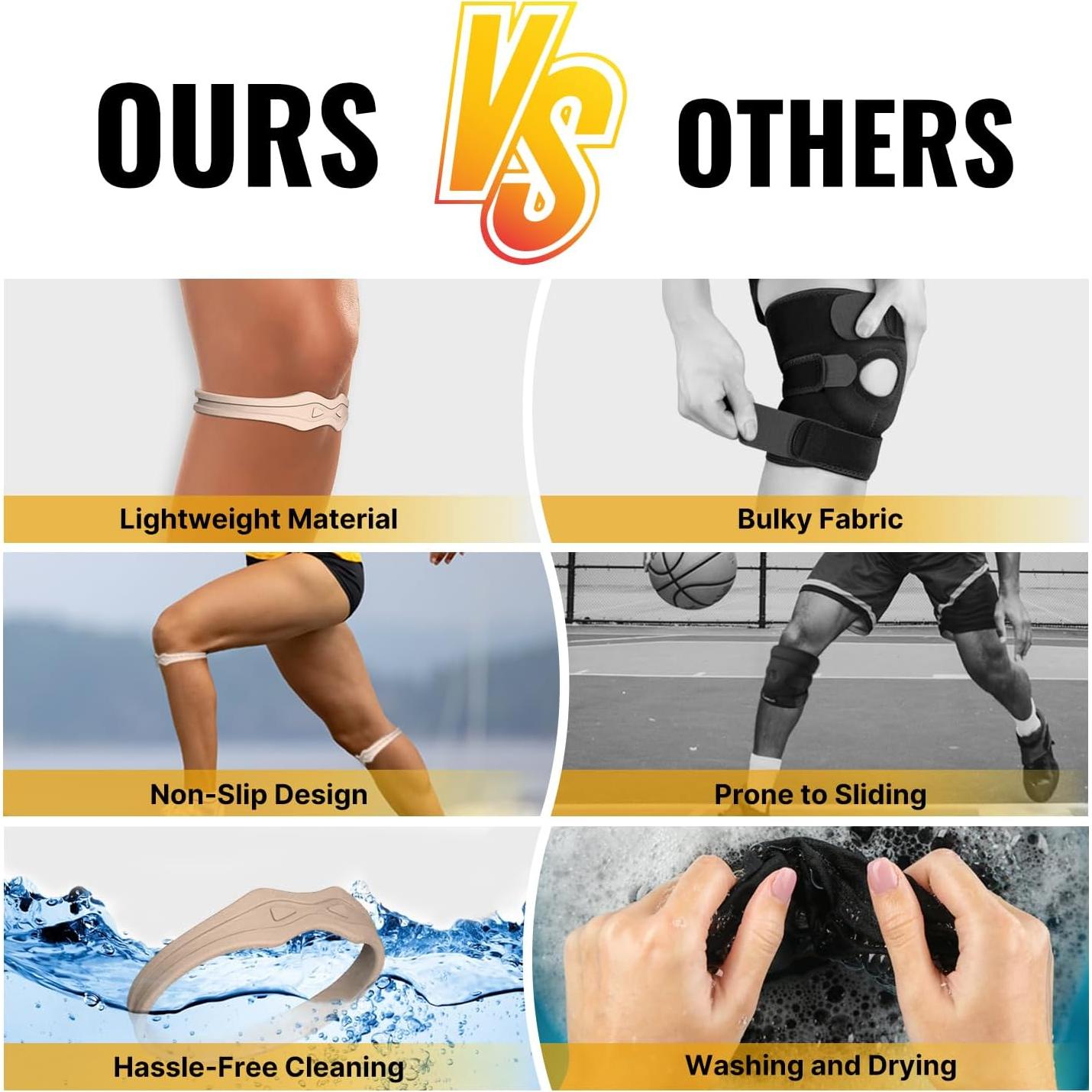 Faja de Rodilla Fitgeno Beige - Soporte Patelar para Alivio del Dolor