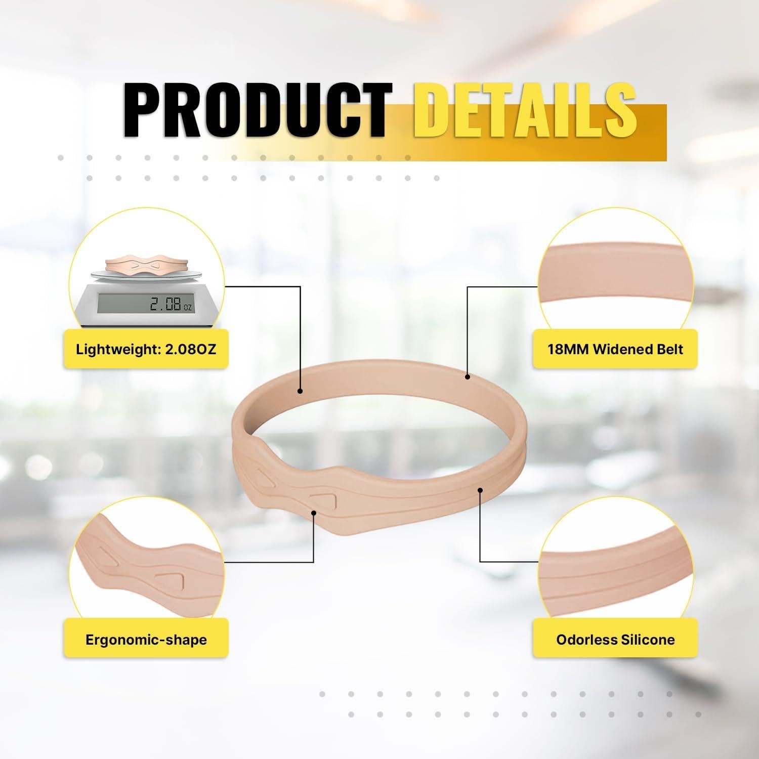 Faja de Rodilla Fitgeno Beige - Soporte Patelar para Alivio del Dolor