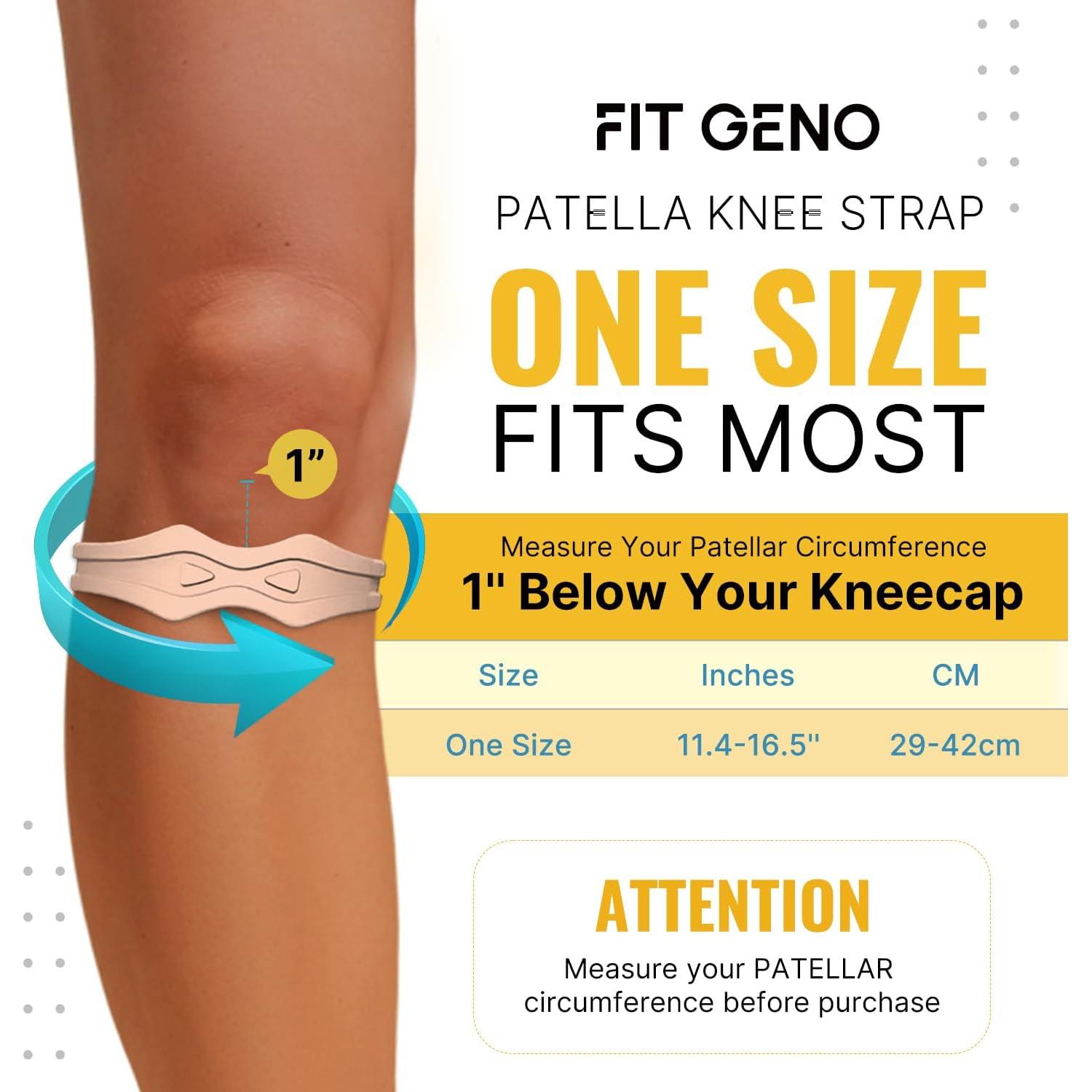 Faja de Rodilla Fitgeno Beige - Soporte Patelar para Alivio del Dolor