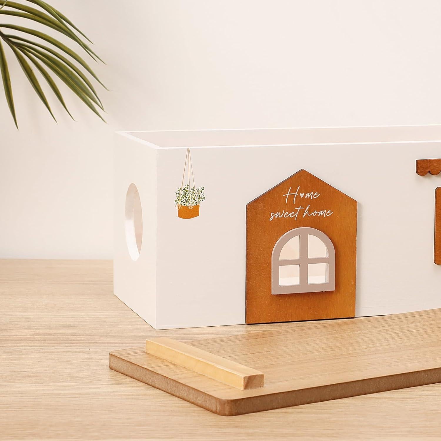 Caja Organizadora de Cables de Madera TUKDAK Mediana