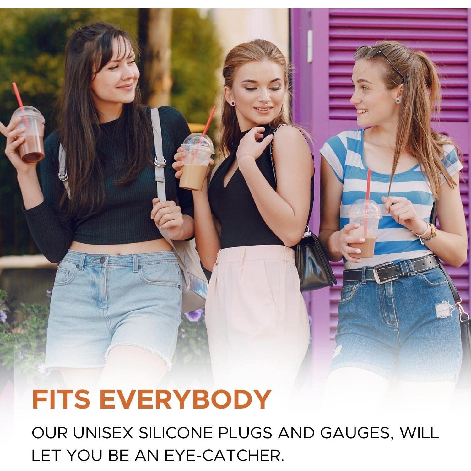 Kit de Estiramiento de Orejas BodyJ4You 54PC 14G-12mm con Aceite