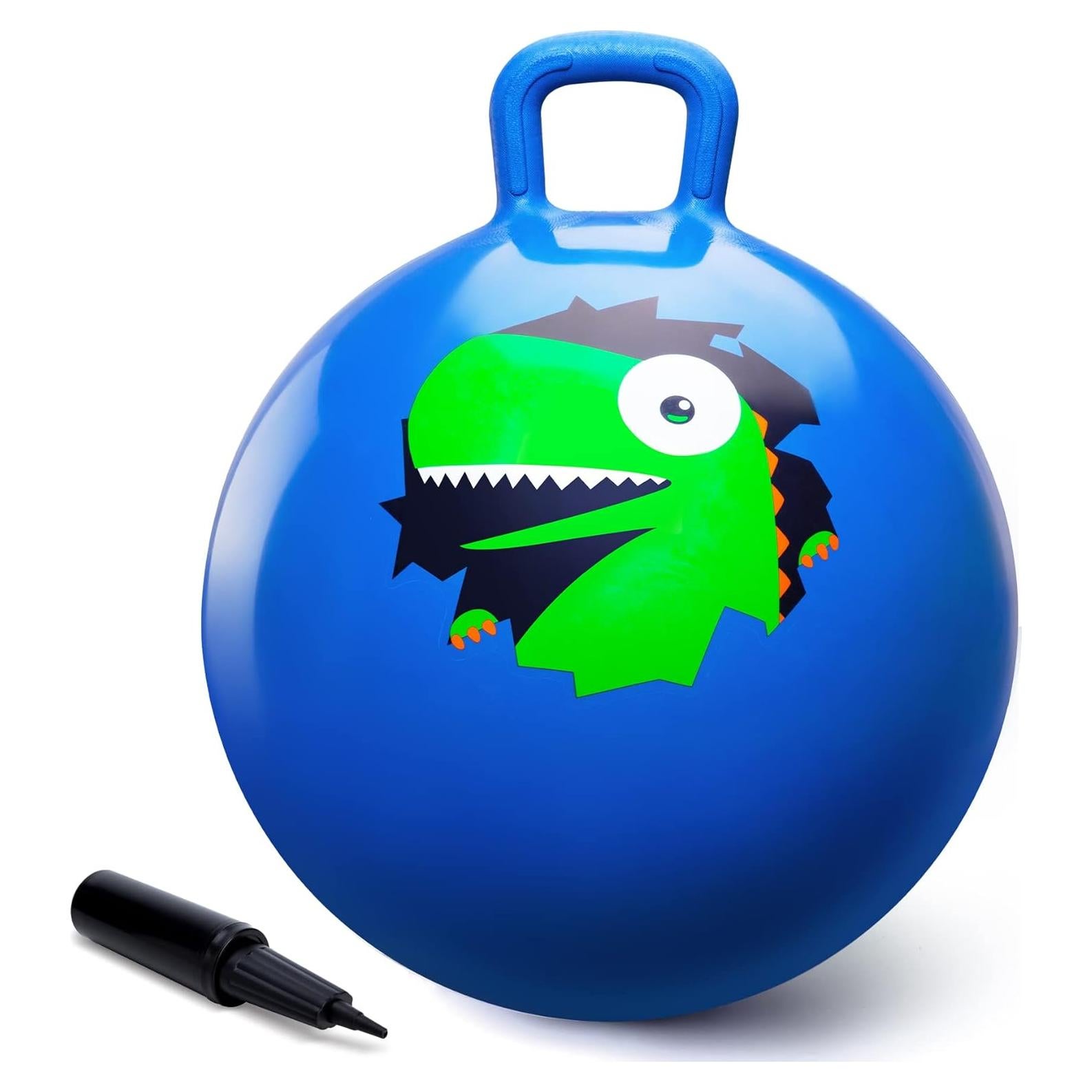 Pelota Saltarina ZOOJOY 45cm Dinosaurio Azul para Niños 3-8 Años