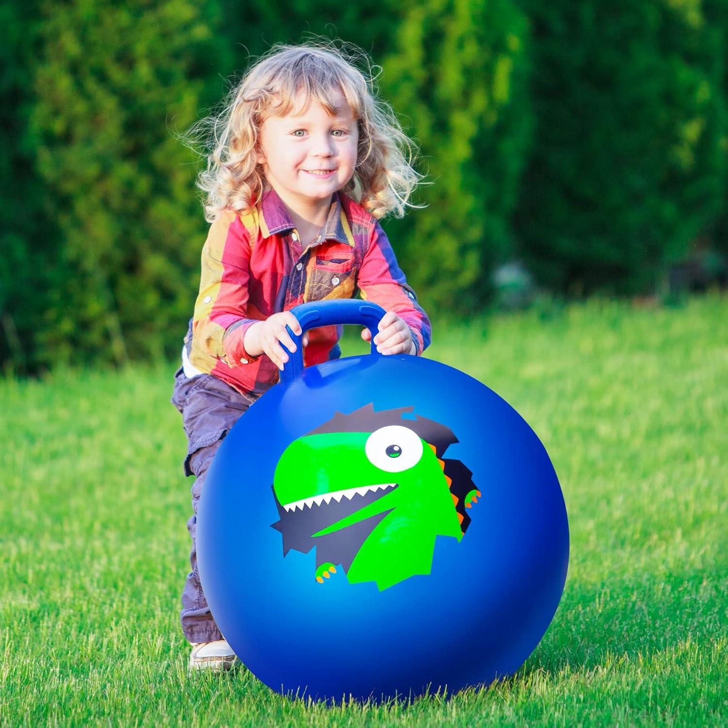 Pelota Saltarina ZOOJOY 45cm Dinosaurio Azul para Niños 3-8 Años