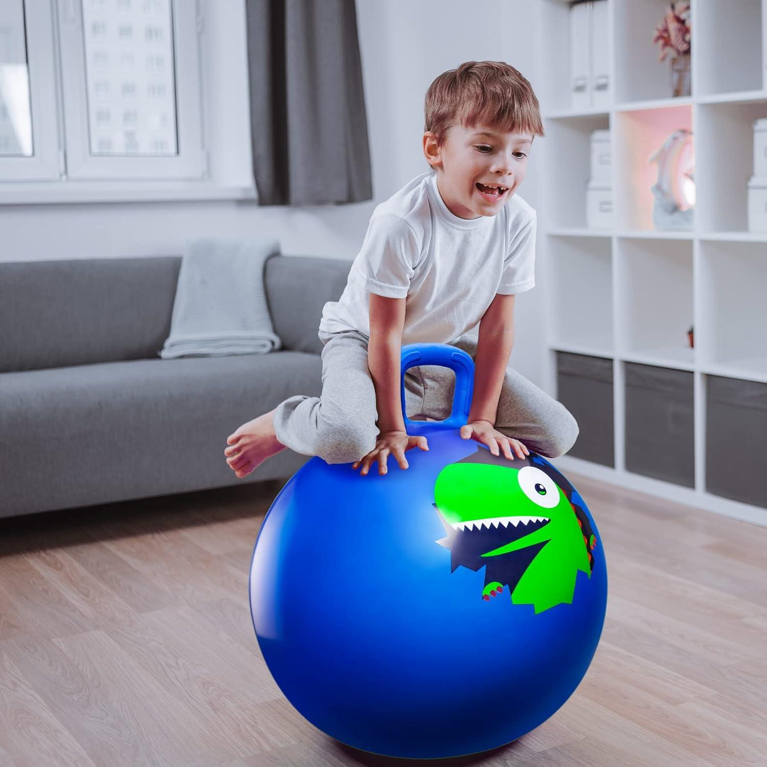 Pelota Saltarina ZOOJOY 45cm Dinosaurio Azul para Niños 3-8 Años