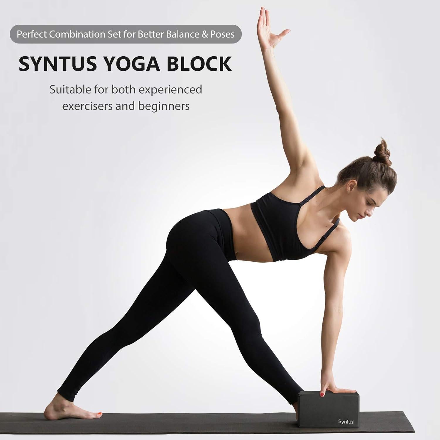 Conjunto de Bloques de Yoga y Correa Syntus - 2 Bloques Suaves y Antideslizantes