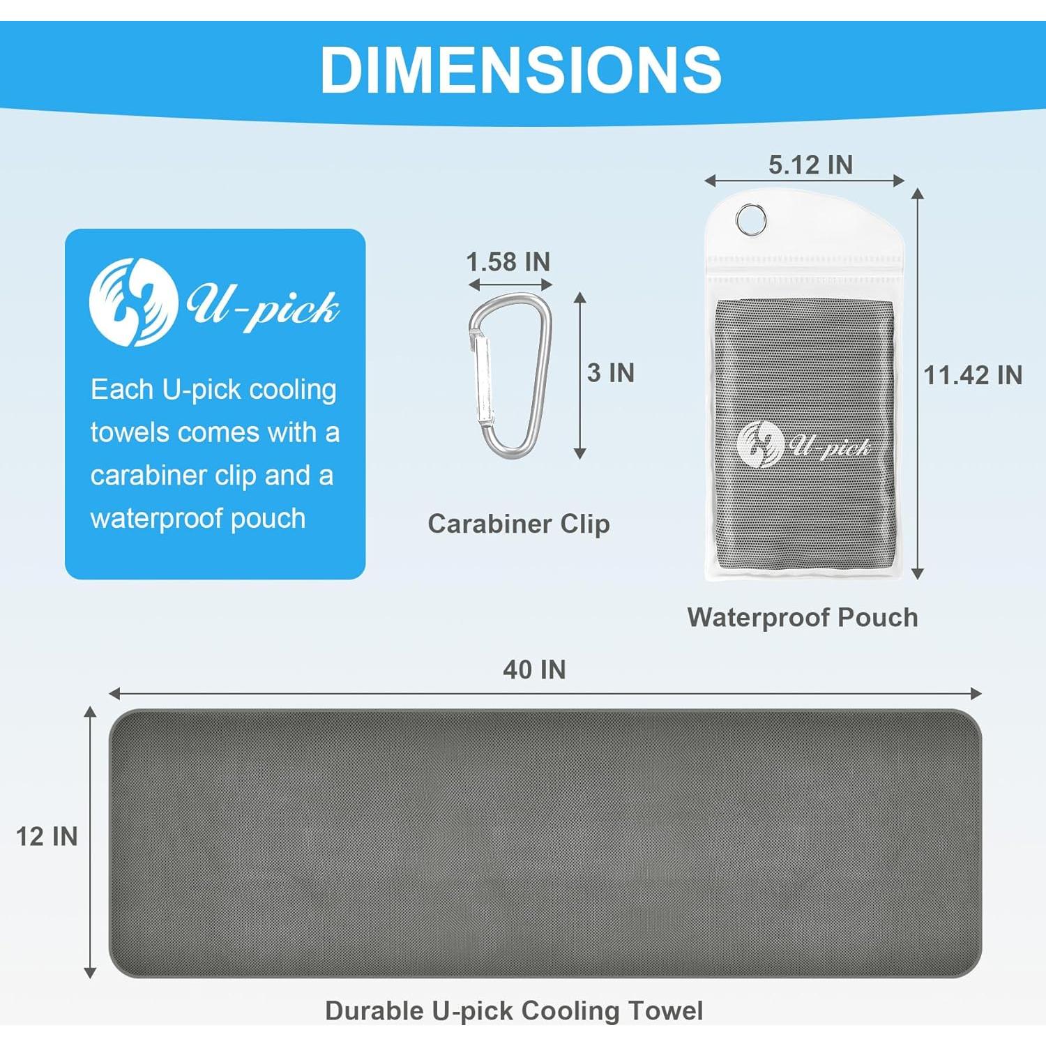 Toallas de Enfriamiento U-pick 100x30 cm - Paquete de 4