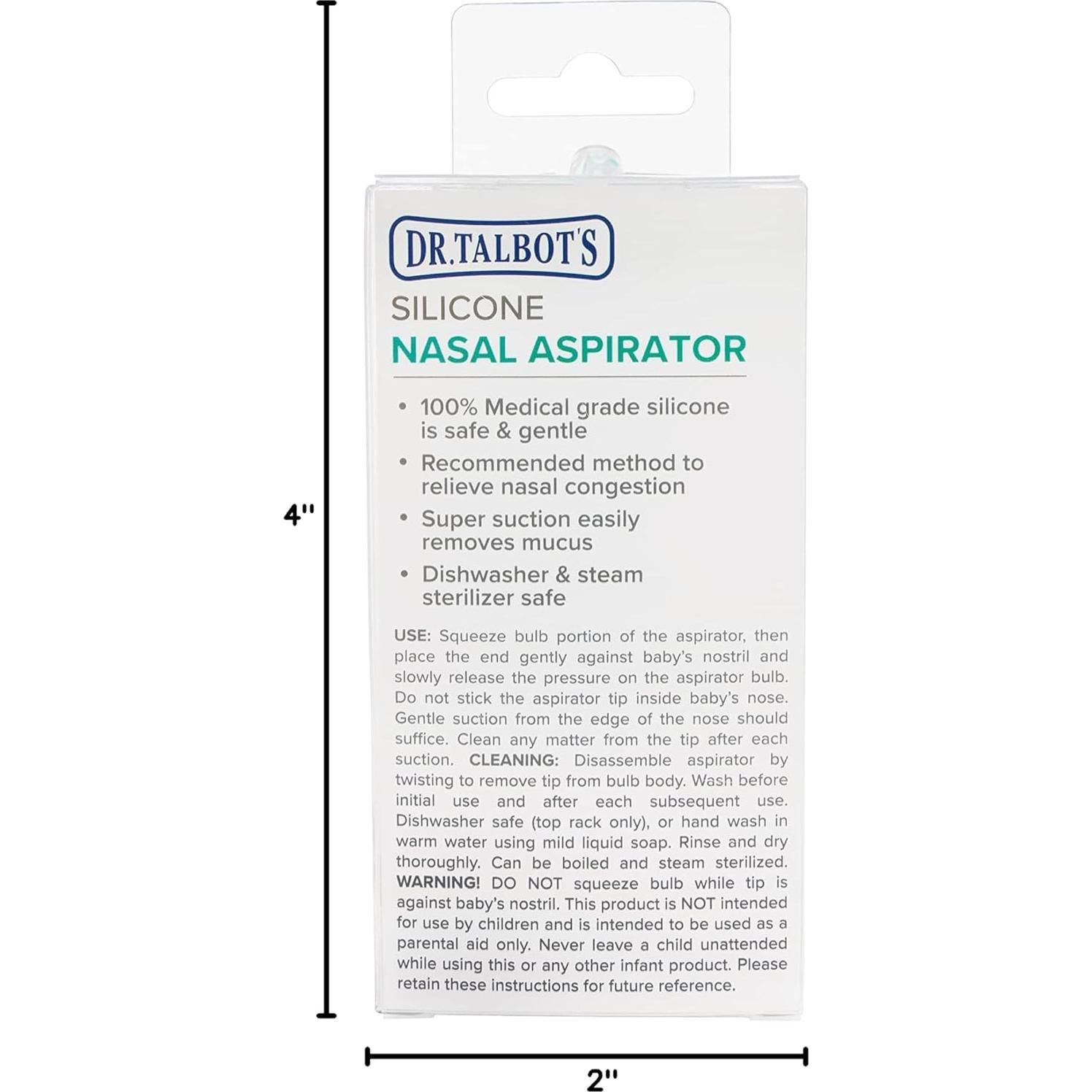 Aspirador Nasal Dr. Talbot para Bebés - Silicona - Elefante Azul