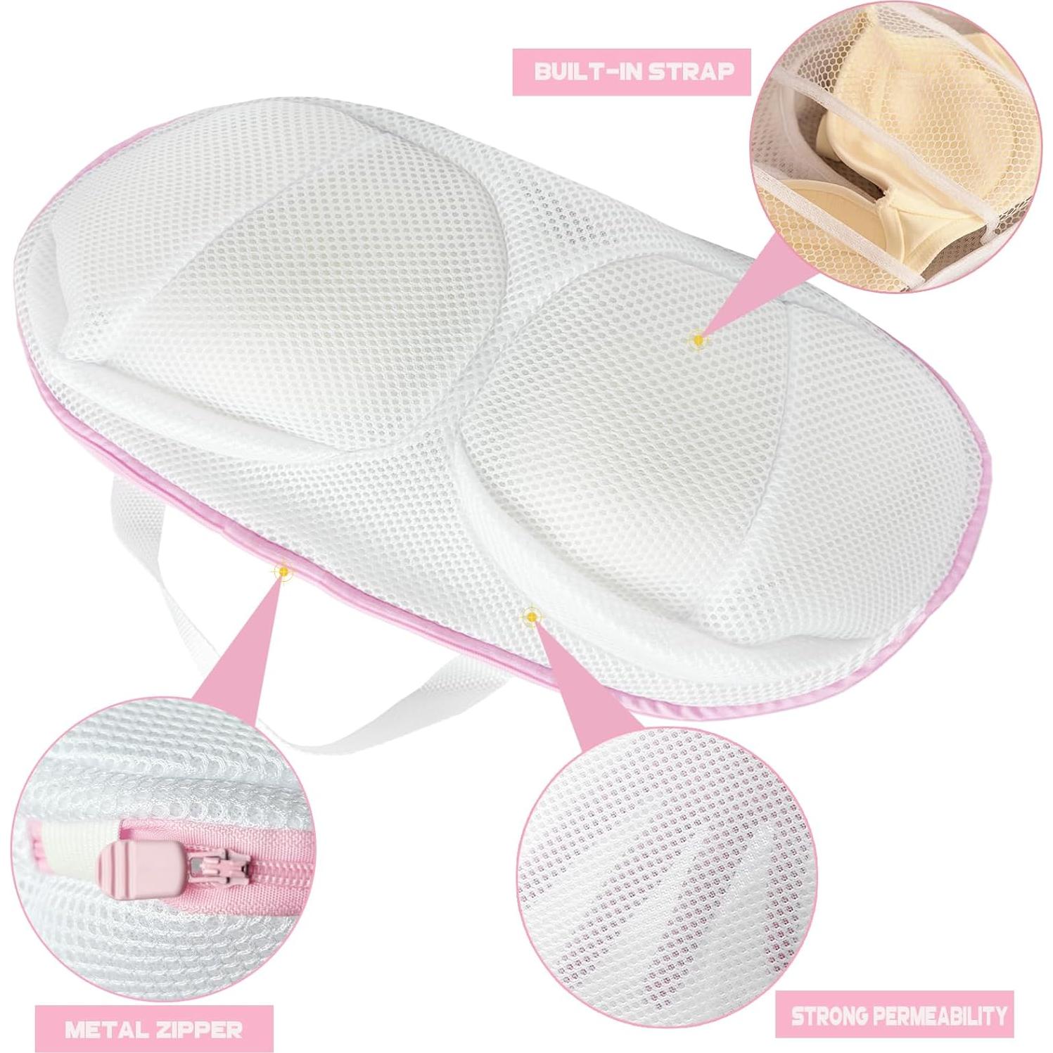 Bolsas de Lavado de Sujetadores ZKDYNJ - 6 Pcs Rosa XXL