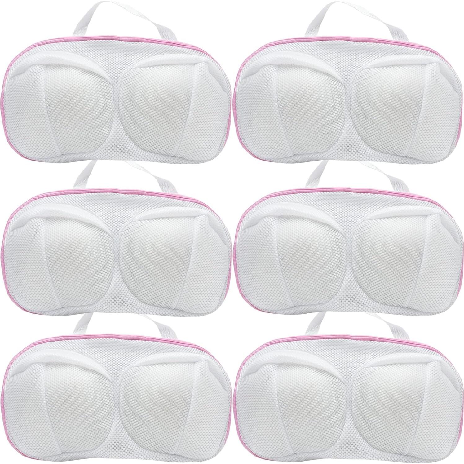 Bolsas de Lavado de Sujetadores ZKDYNJ - 6 Pcs Rosa XXL