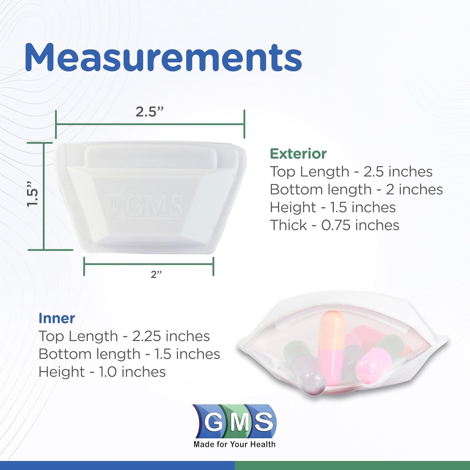 Estuche de Pastillas GMS Pocket Squeezable - 28 Pastillas - Viaje
