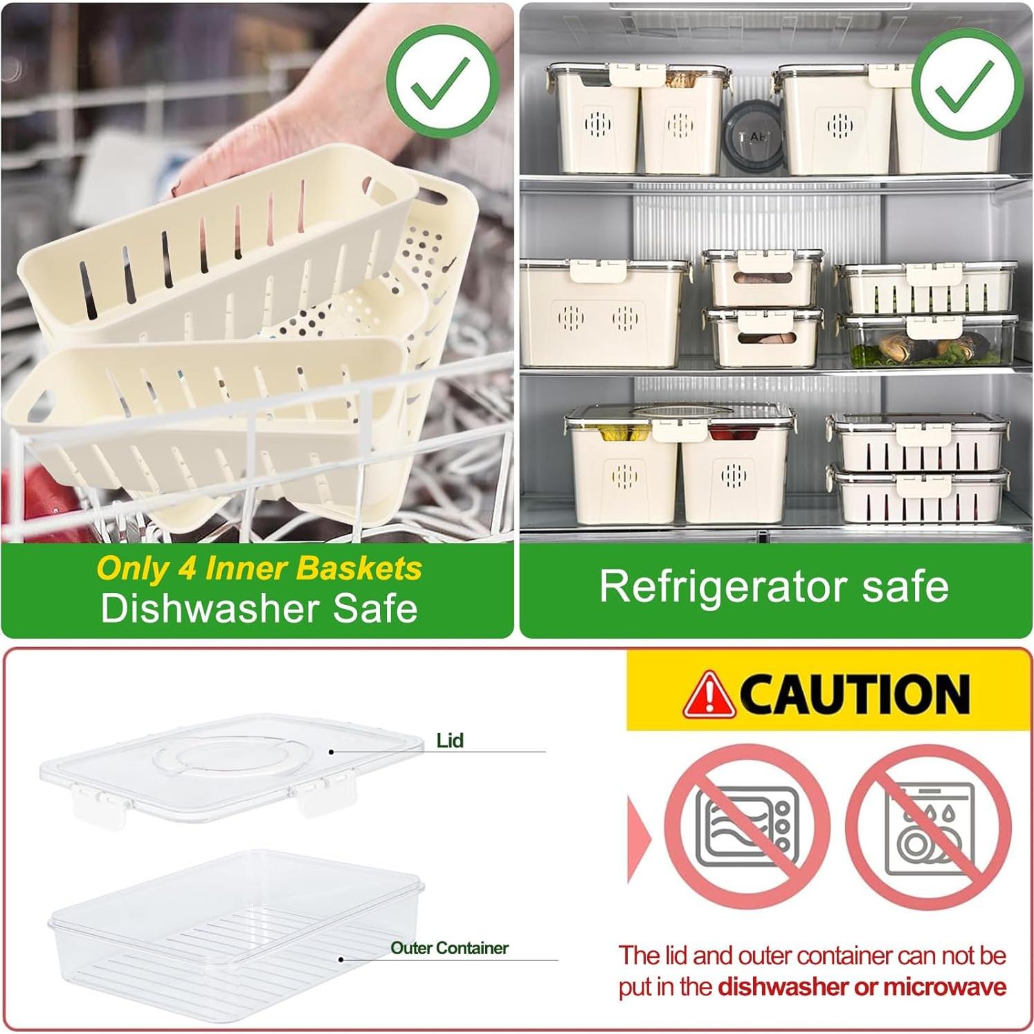 Contenedor de Ensalada Hermético shopwithgreen 5L con 4 Coladores