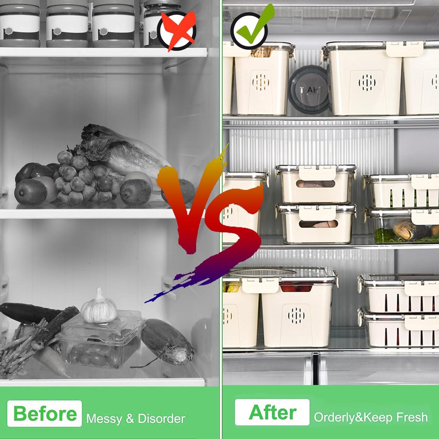 Contenedor de Ensalada Hermético shopwithgreen 5L con 4 Coladores