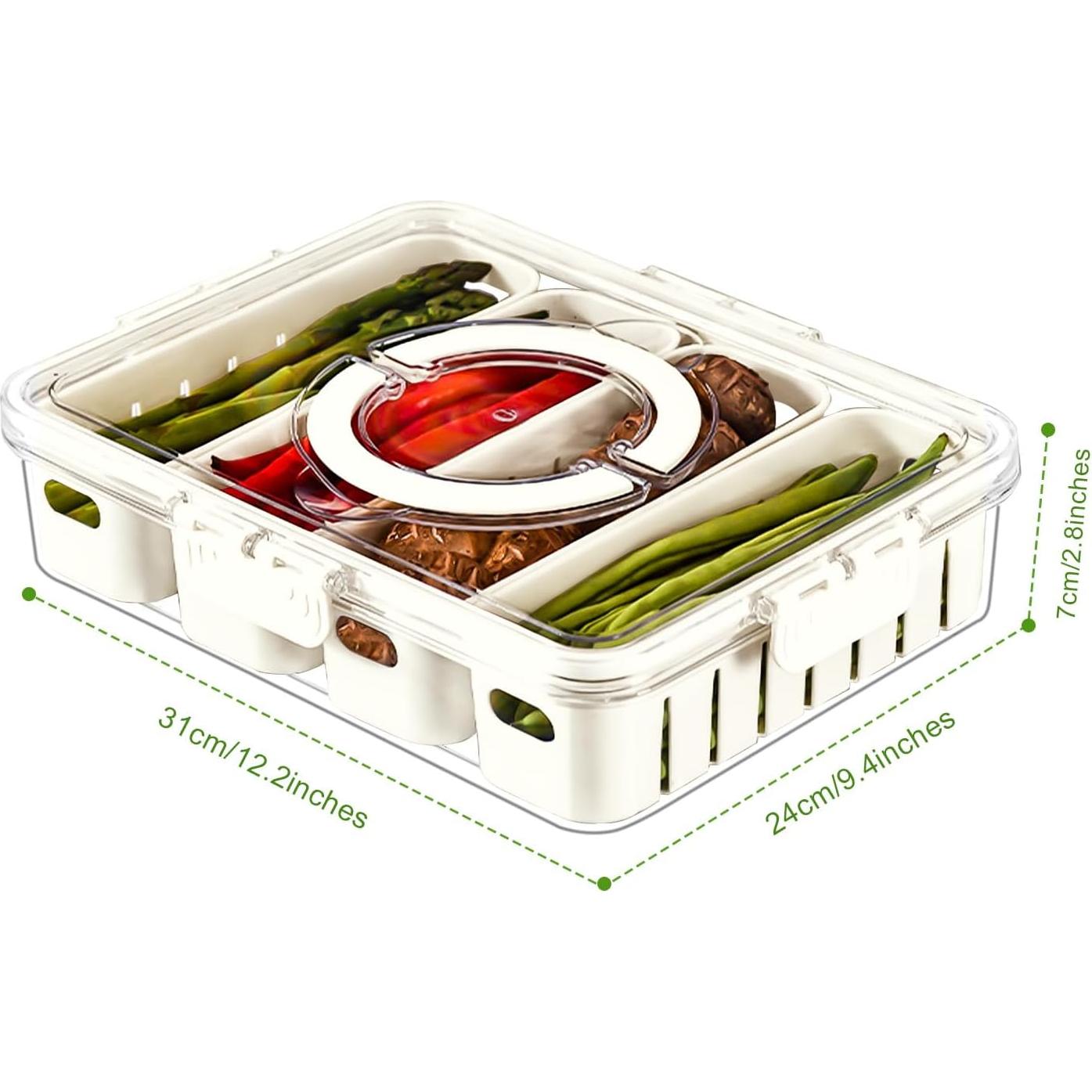 Contenedor de Ensalada Hermético shopwithgreen 5L con 4 Coladores