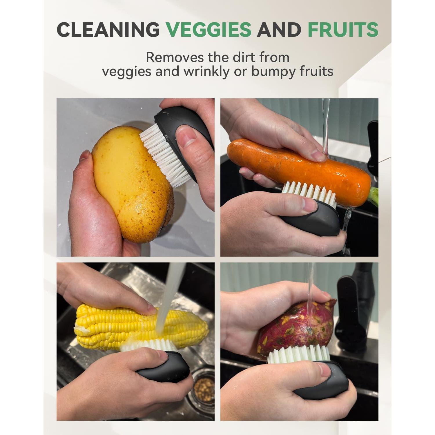 Cepillo de Verduras SXhyf con Cerdas Duras - Apto Lavavajillas