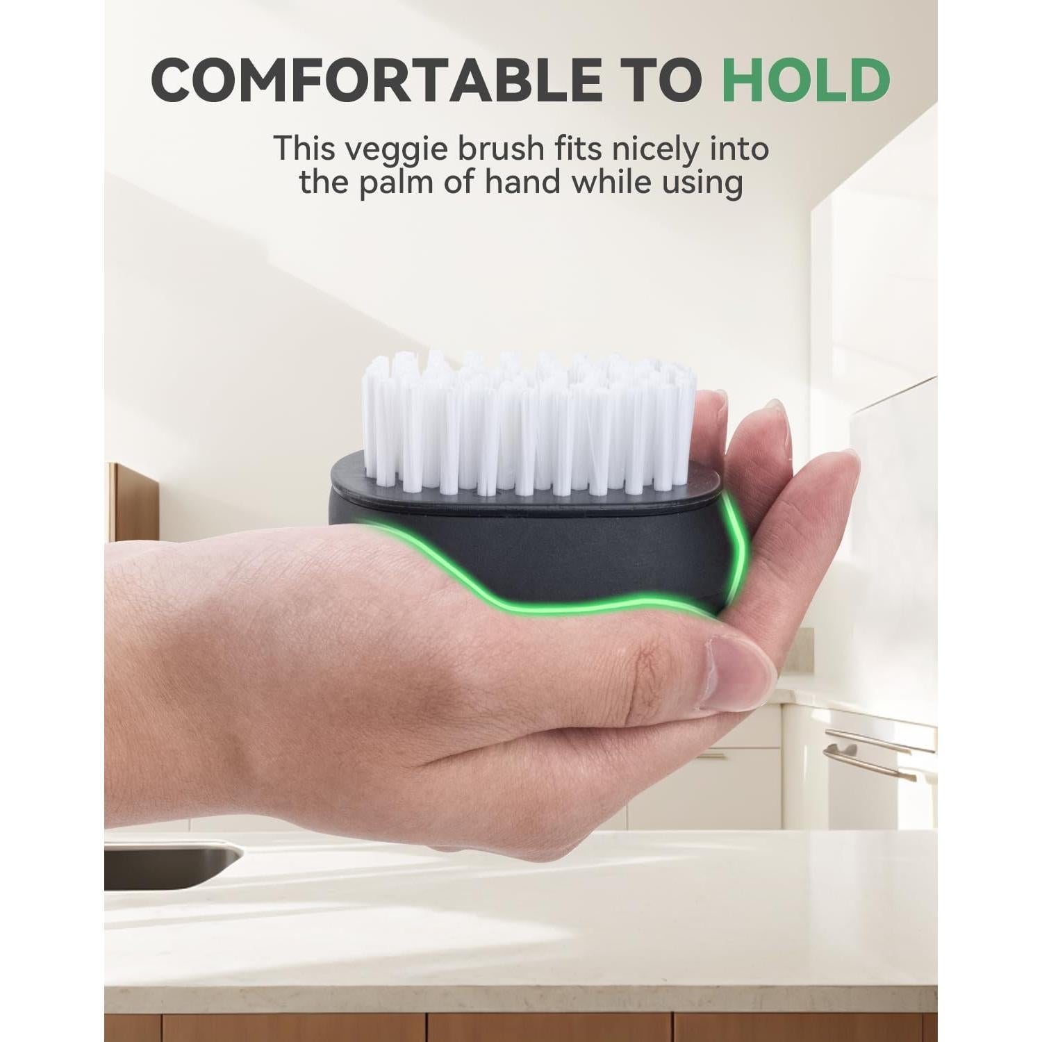 Cepillo de Verduras SXhyf con Cerdas Duras - Apto Lavavajillas