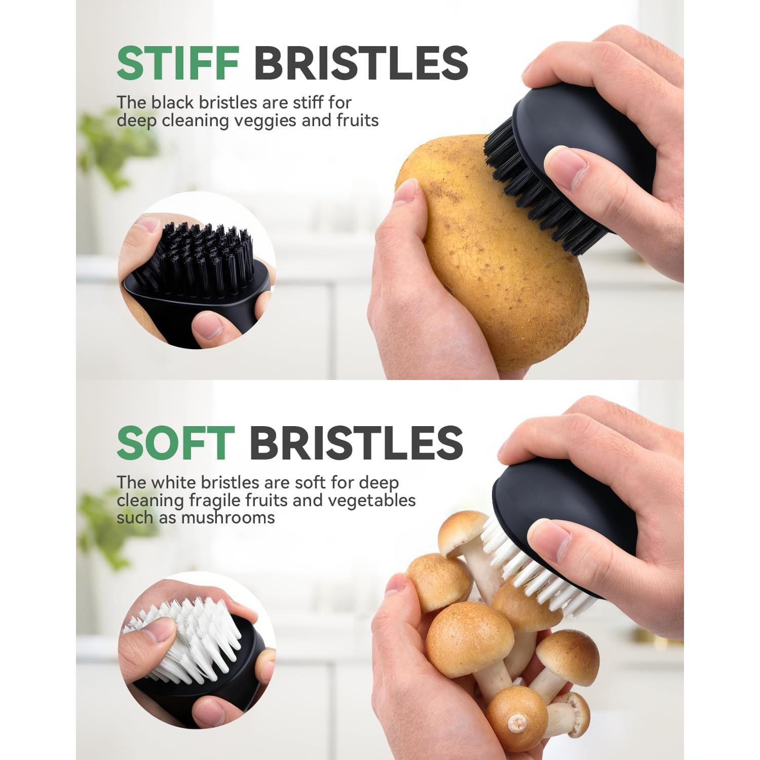 Cepillo de Verduras SXhyf con Cerdas Duras - Apto Lavavajillas