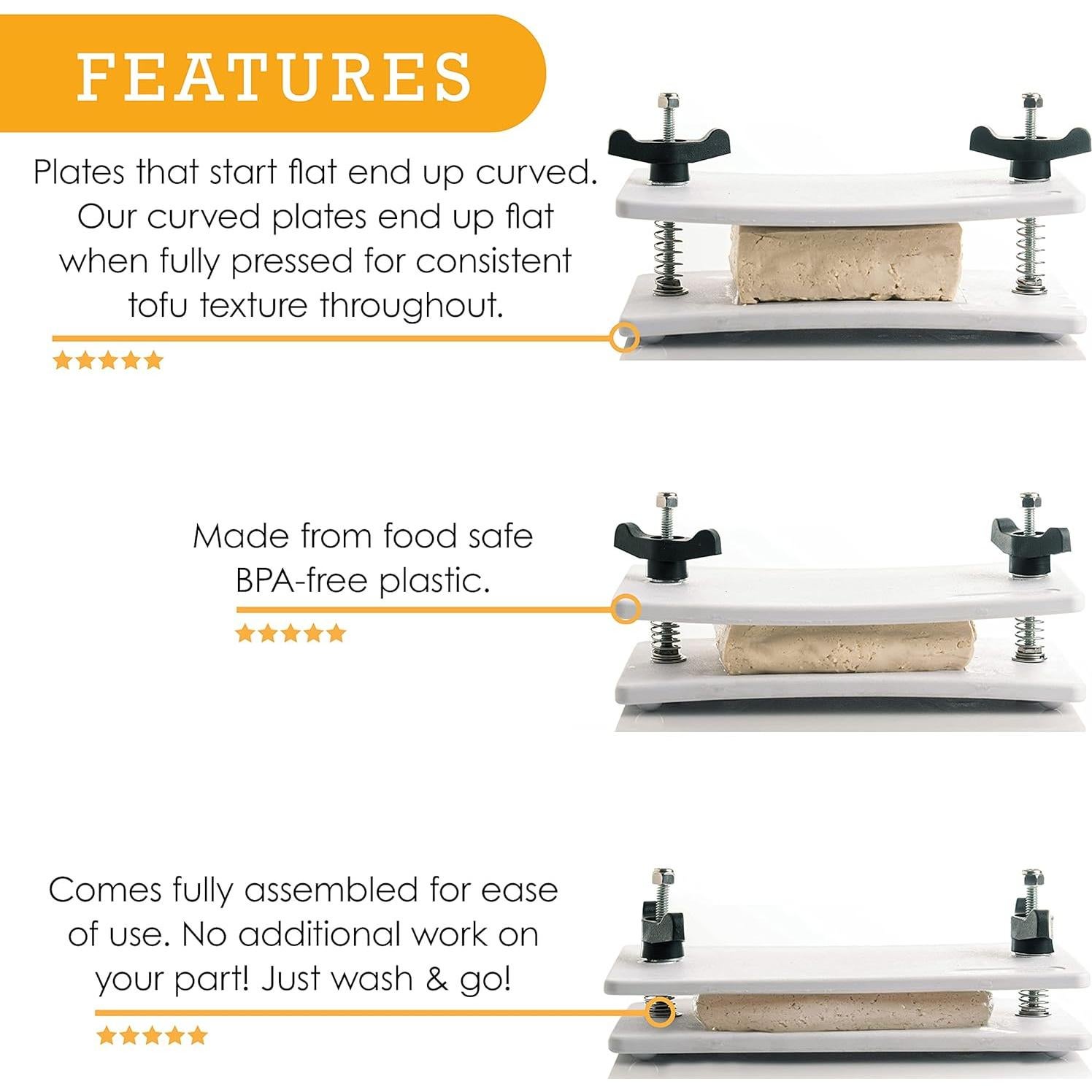 Prensa de Tofu Healthy Express - Placas Curvadas Premium