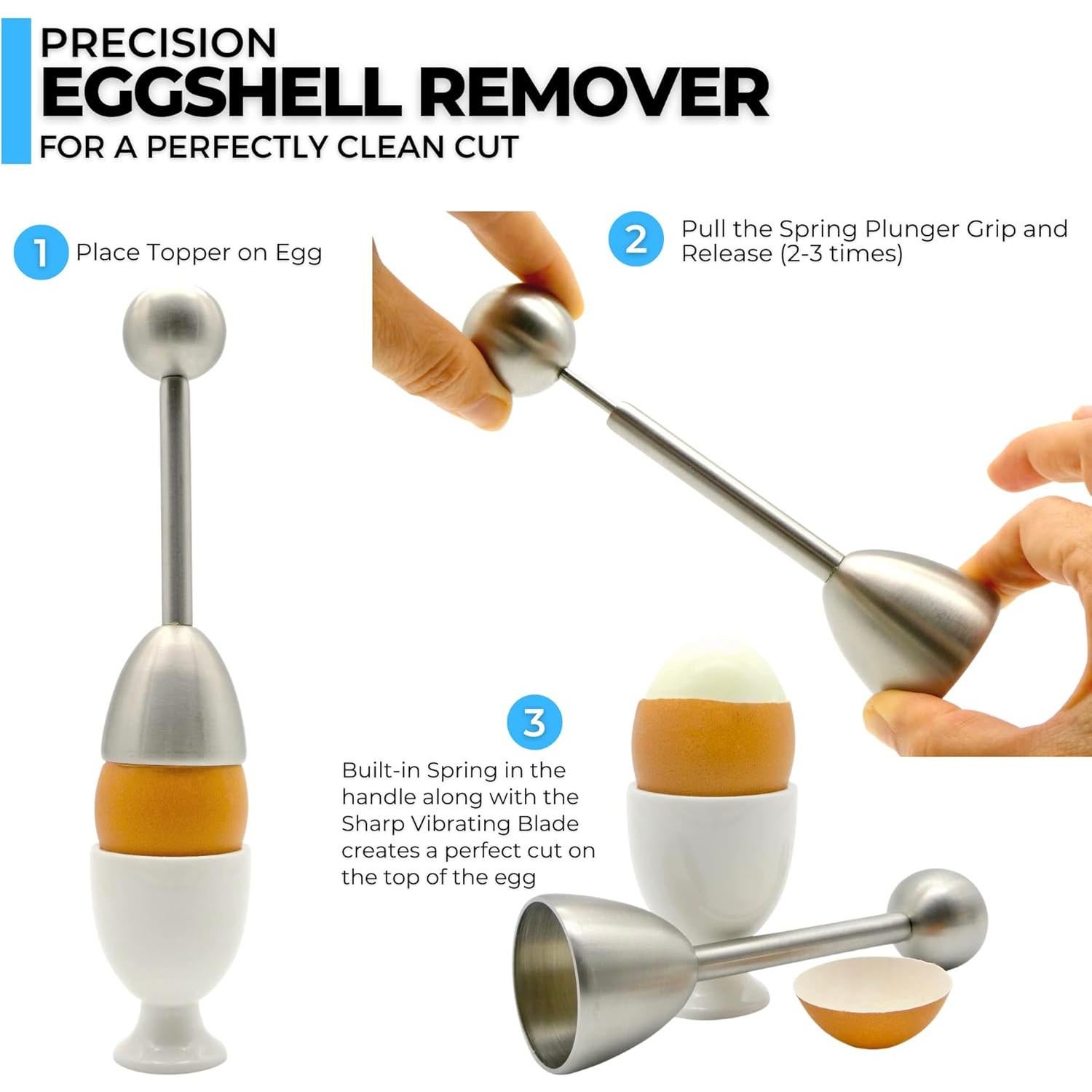 Cortador de Huevos ICO de Acero Inoxidable - Abridor Preciso