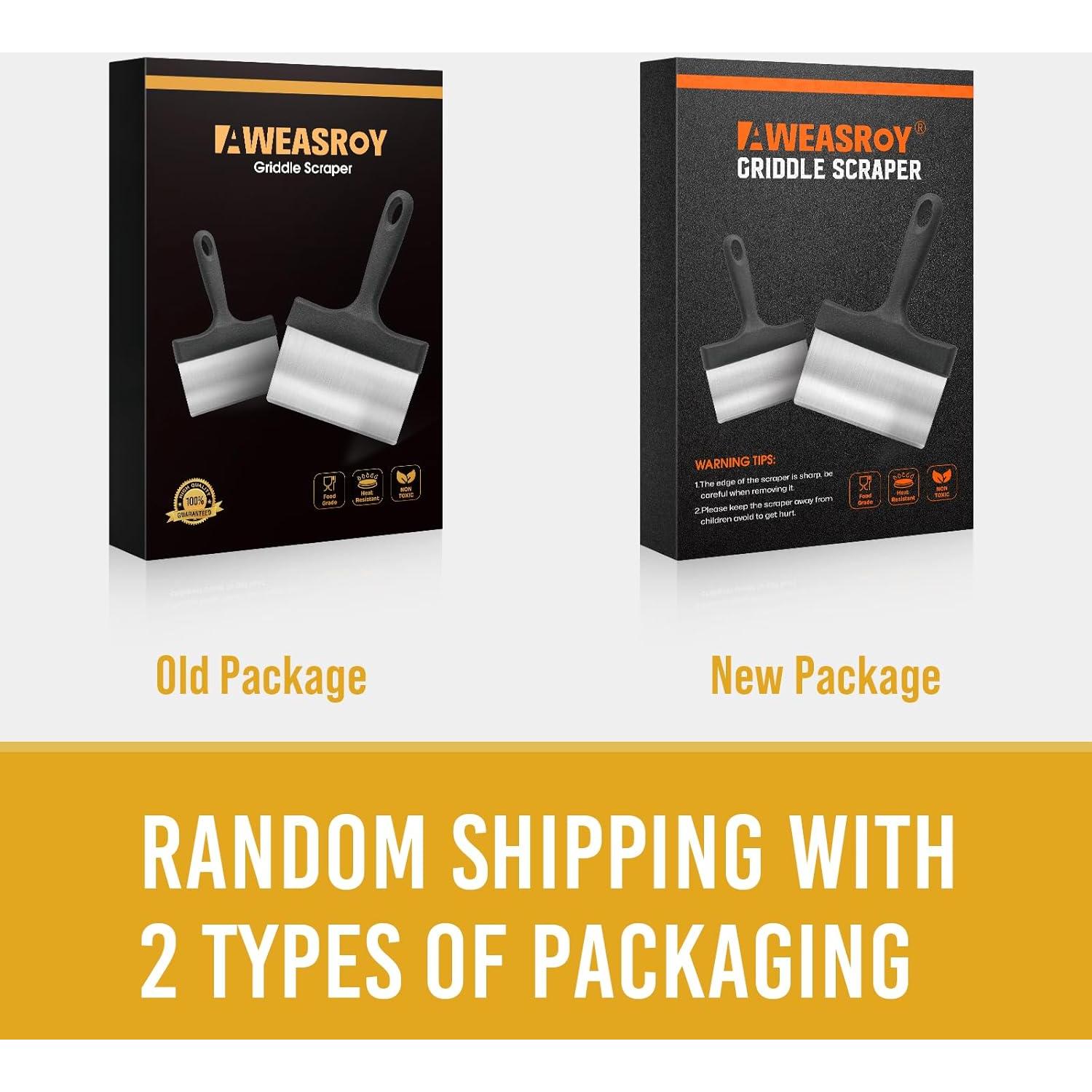 Raspador de Parrilla AWEASROY Acero Inoxidable 2 Pcs 22.86x16cm