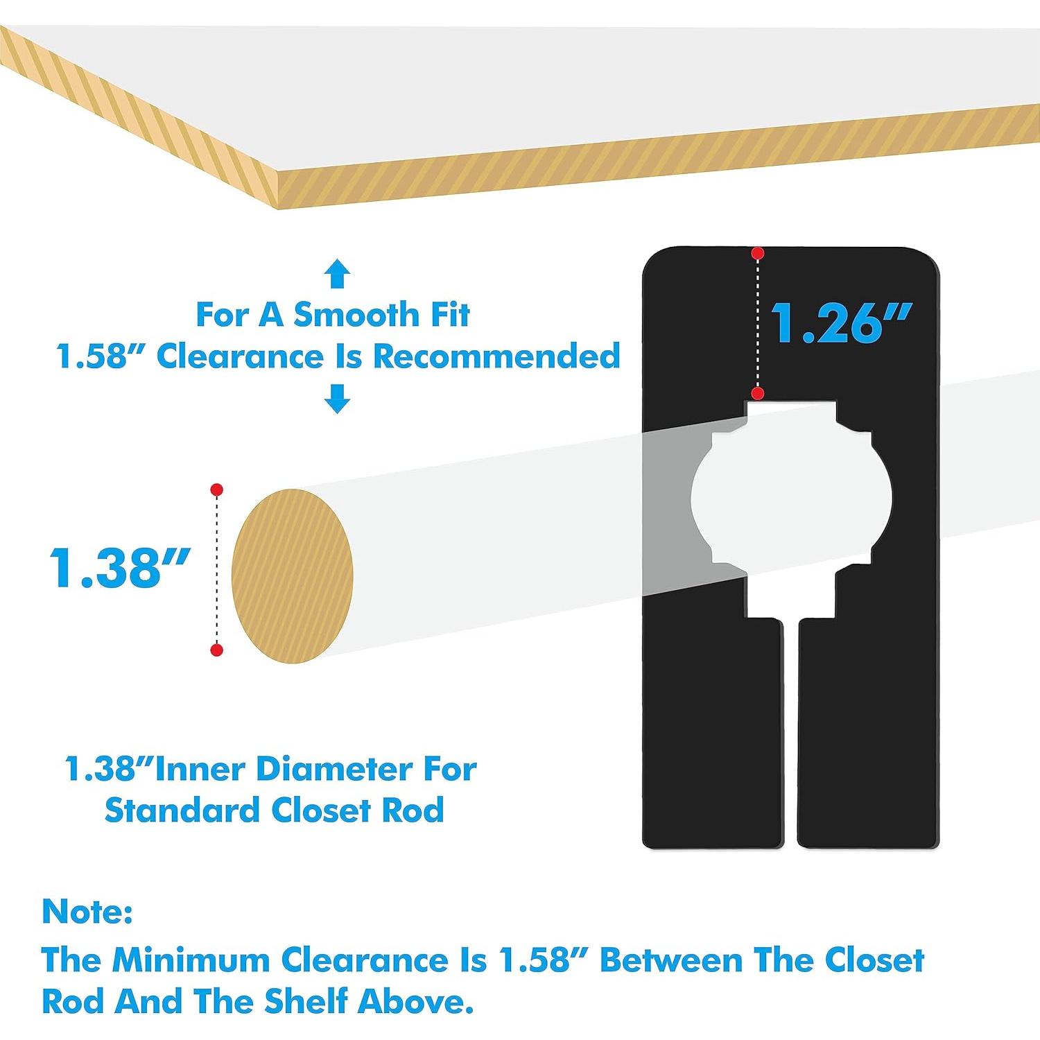 8 Divisores Rectangulares de Plástico Negro Vantasii para Closet