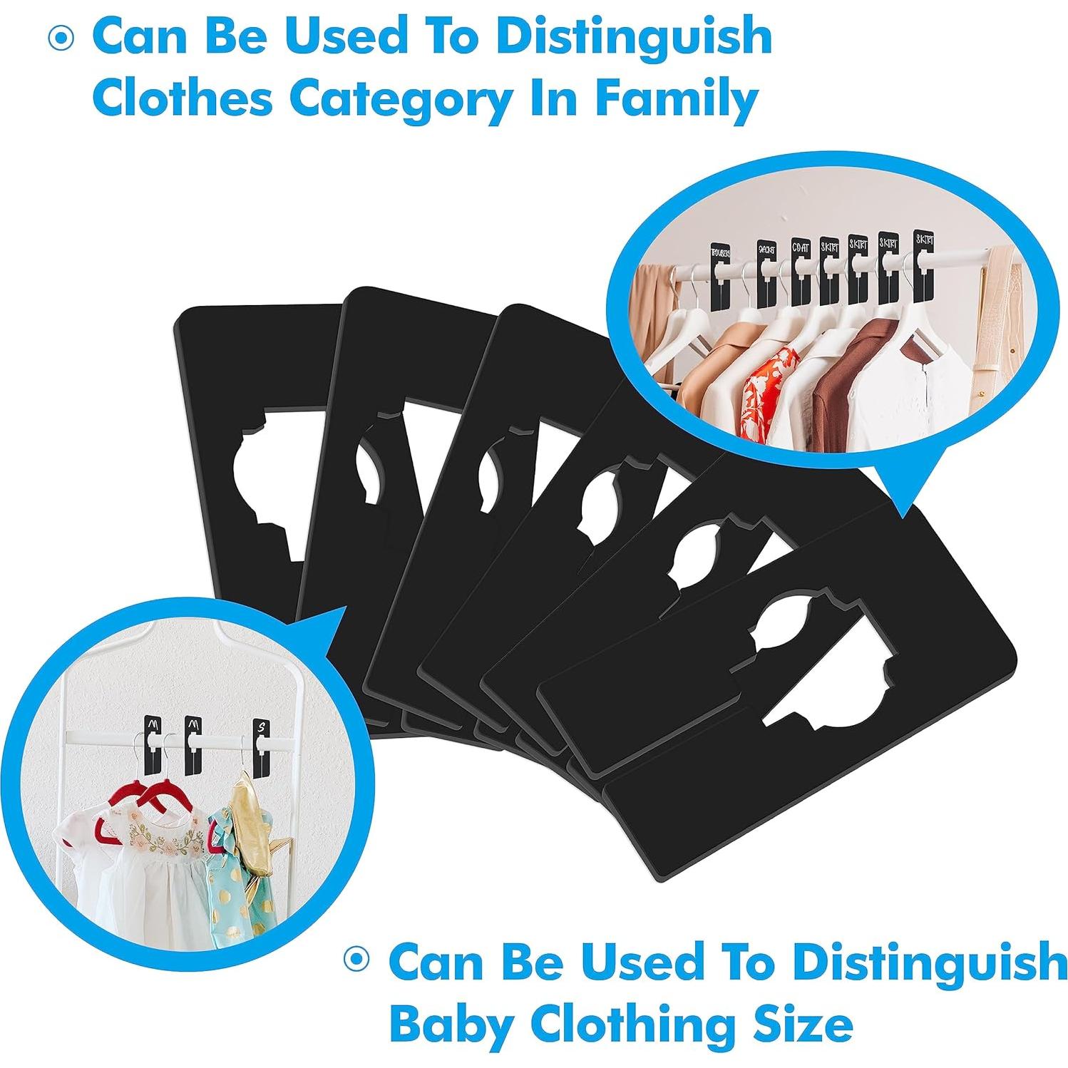 8 Divisores Rectangulares de Plástico Negro Vantasii para Closet