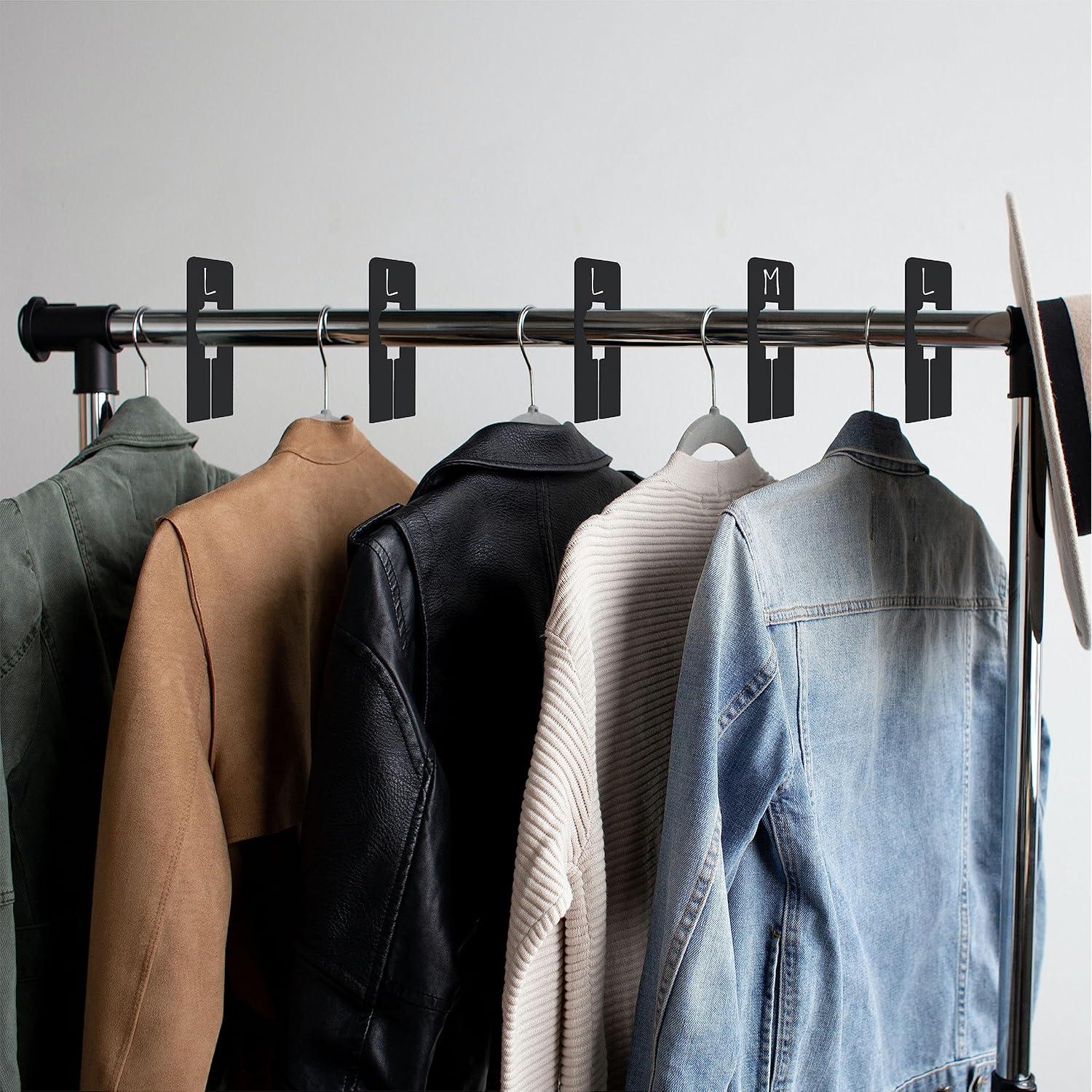 8 Divisores Rectangulares de Plástico Negro Vantasii para Closet