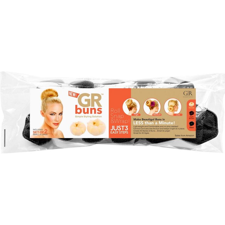 Accesorio para Cabello Goldrose Beauty - 2 Piezas Moño y Rizador Negro