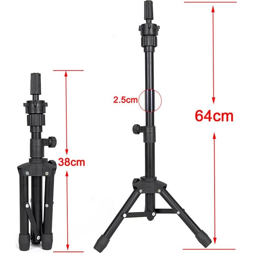 Soporte de Peluca Trípode Zhiqian 63.5 cm Ajustable