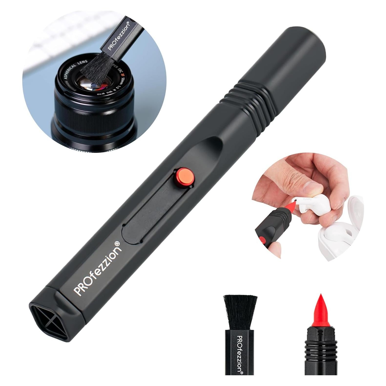 Bolígrafo Limpiador de Lentes PROfezzion 2-en-1 con Cepillo