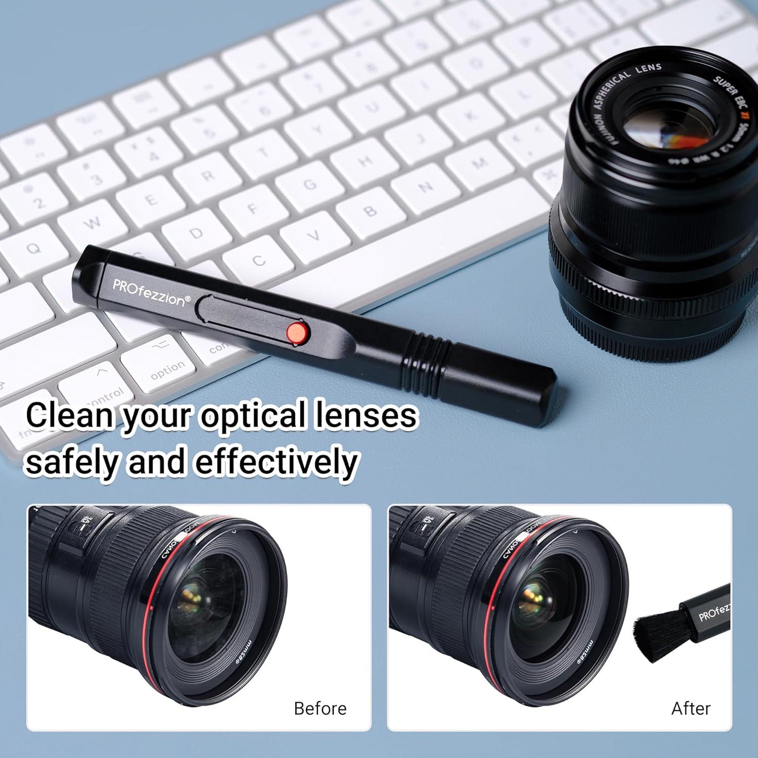 Bolígrafo Limpiador de Lentes PROfezzion 2-en-1 con Cepillo