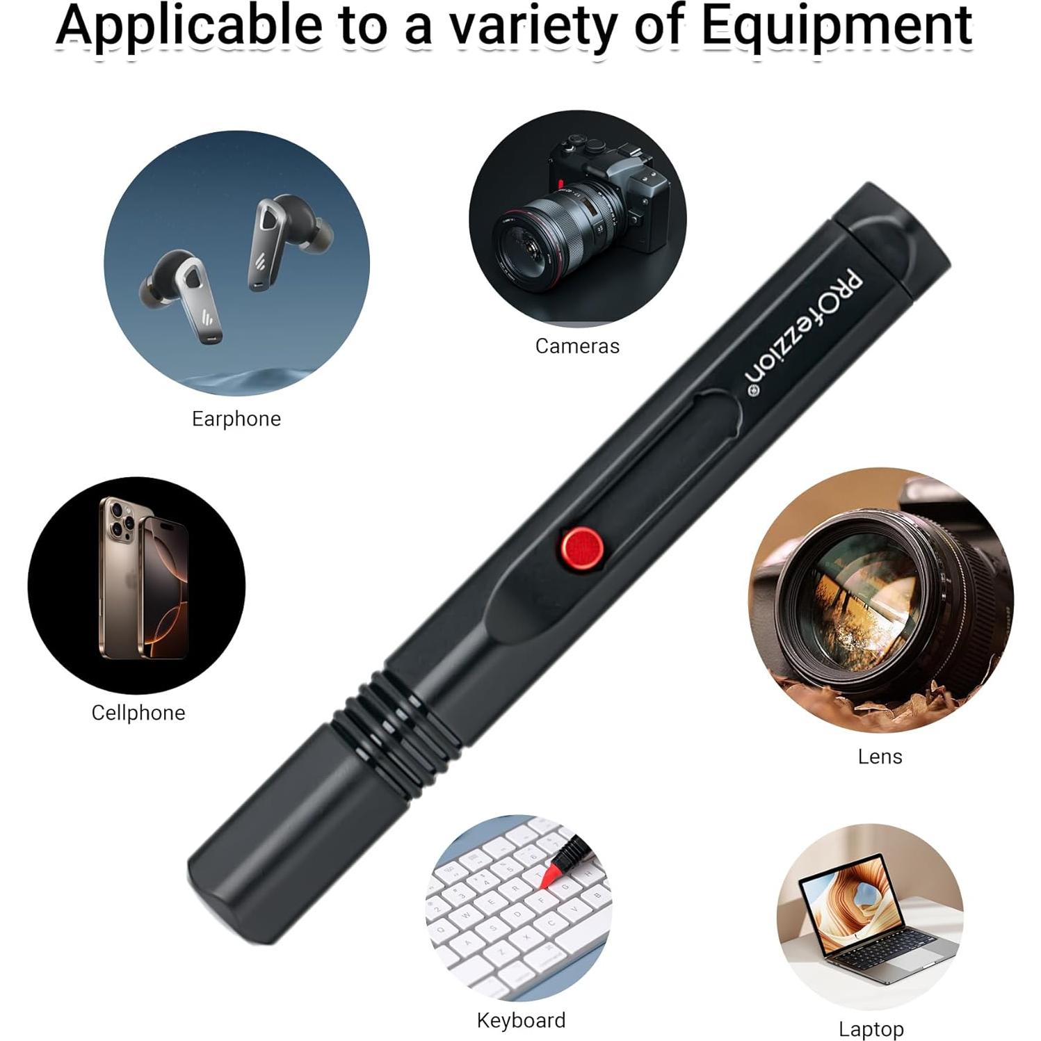 Bolígrafo Limpiador de Lentes PROfezzion 2-en-1 con Cepillo