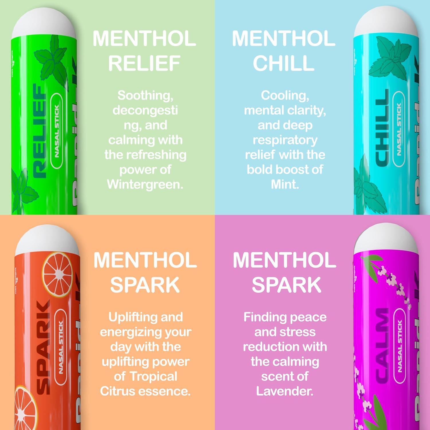 Inhaladores Nasales Rapid-K - Paquete de 4 Aromas Esenciales