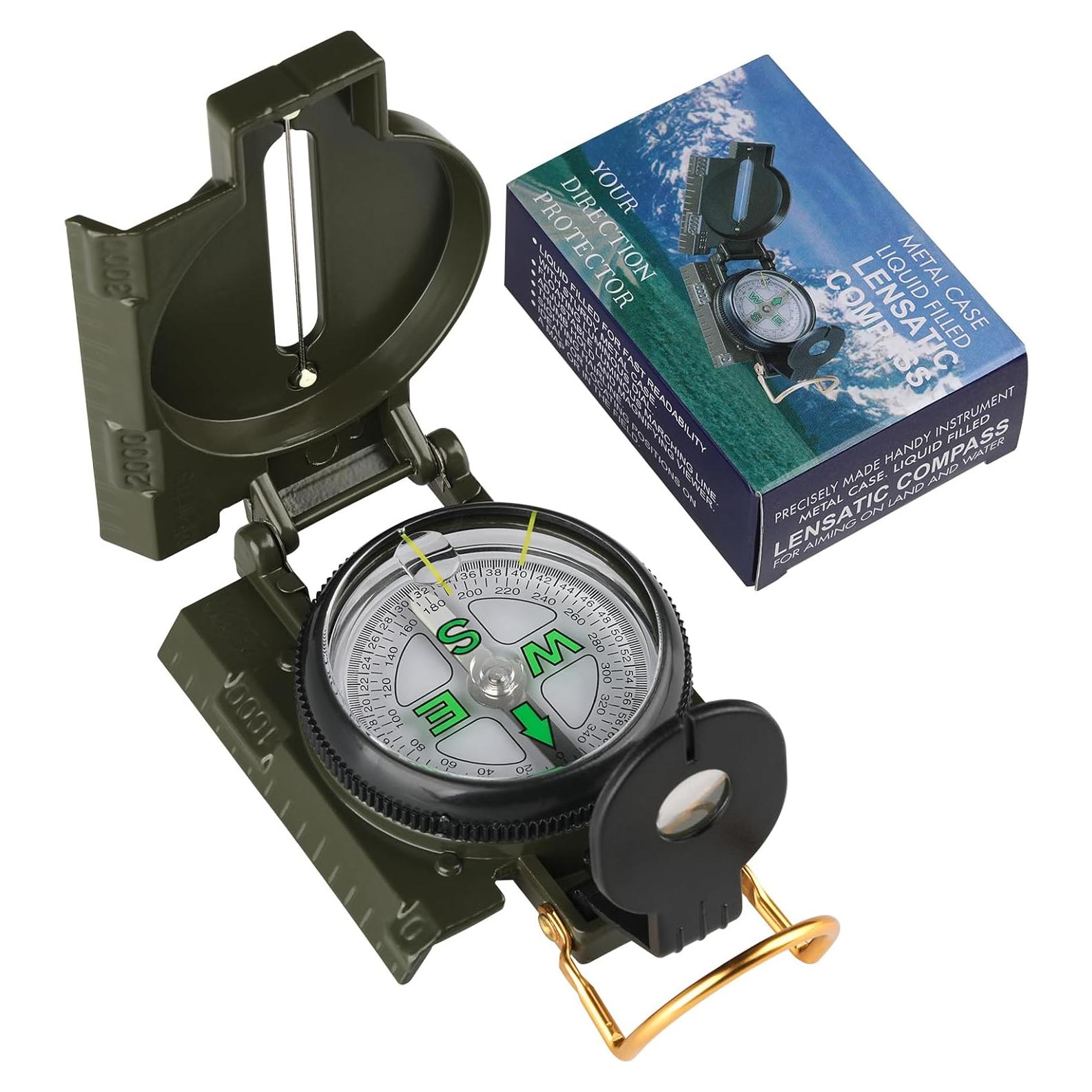 Brújula de Supervivencia HKDiRedy DC361 - Verde, Compacta y Duradera