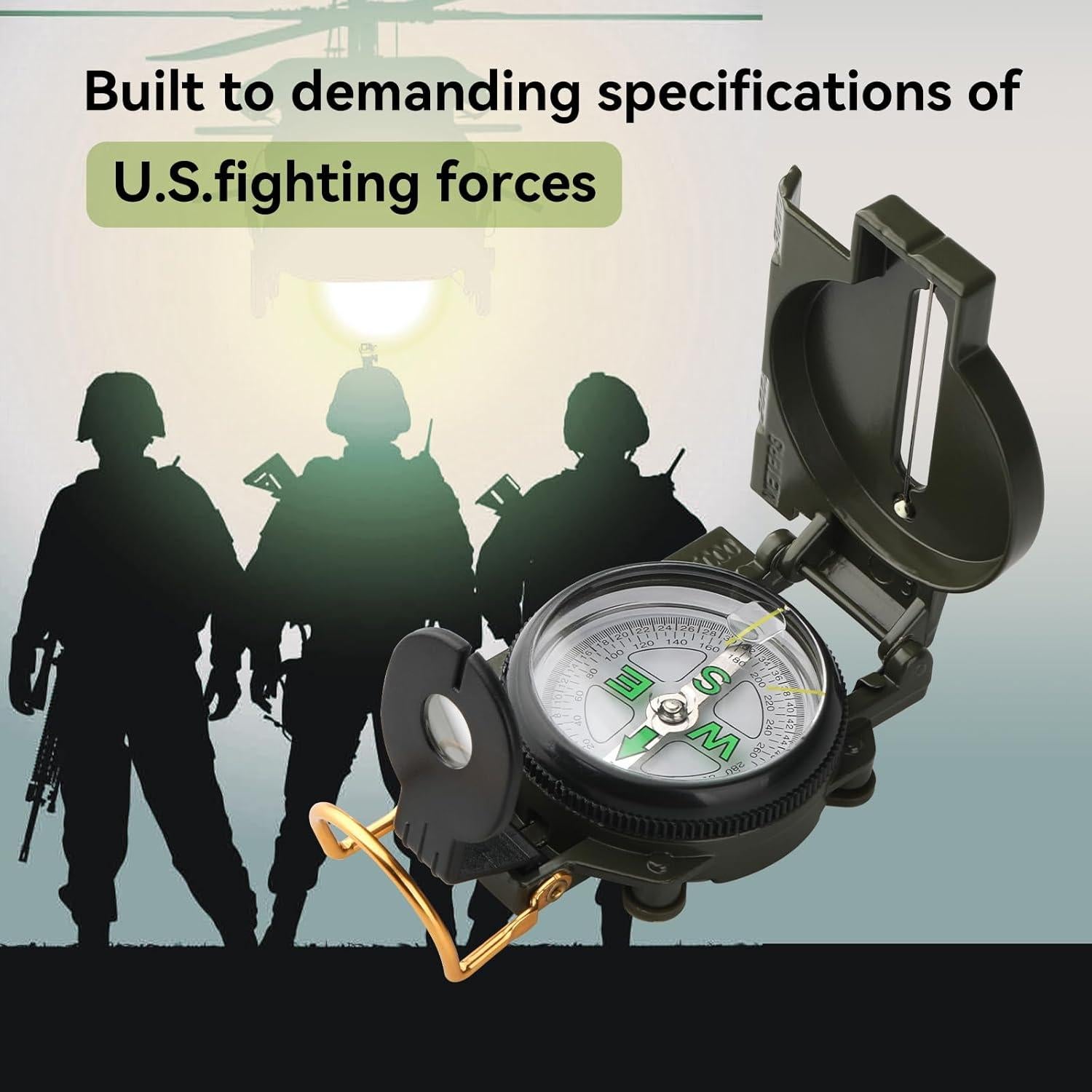 Brújula de Supervivencia HKDiRedy DC361 - Verde, Compacta y Duradera