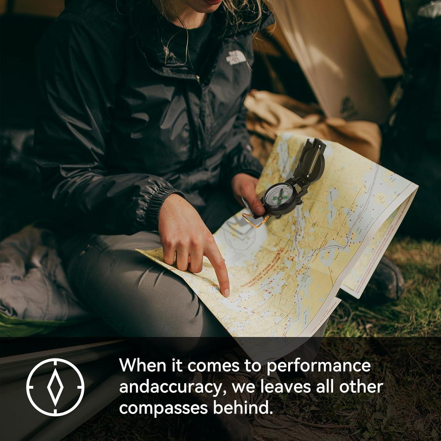 Brújula de Supervivencia HKDiRedy DC361 - Verde, Compacta y Duradera