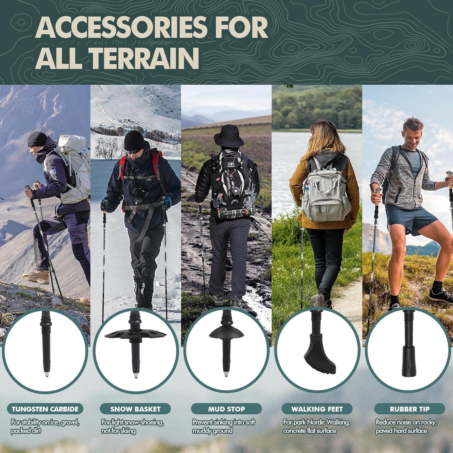 Bastones de Senderismo GPTCAMP TPZ-1 Plegables 115-135cm