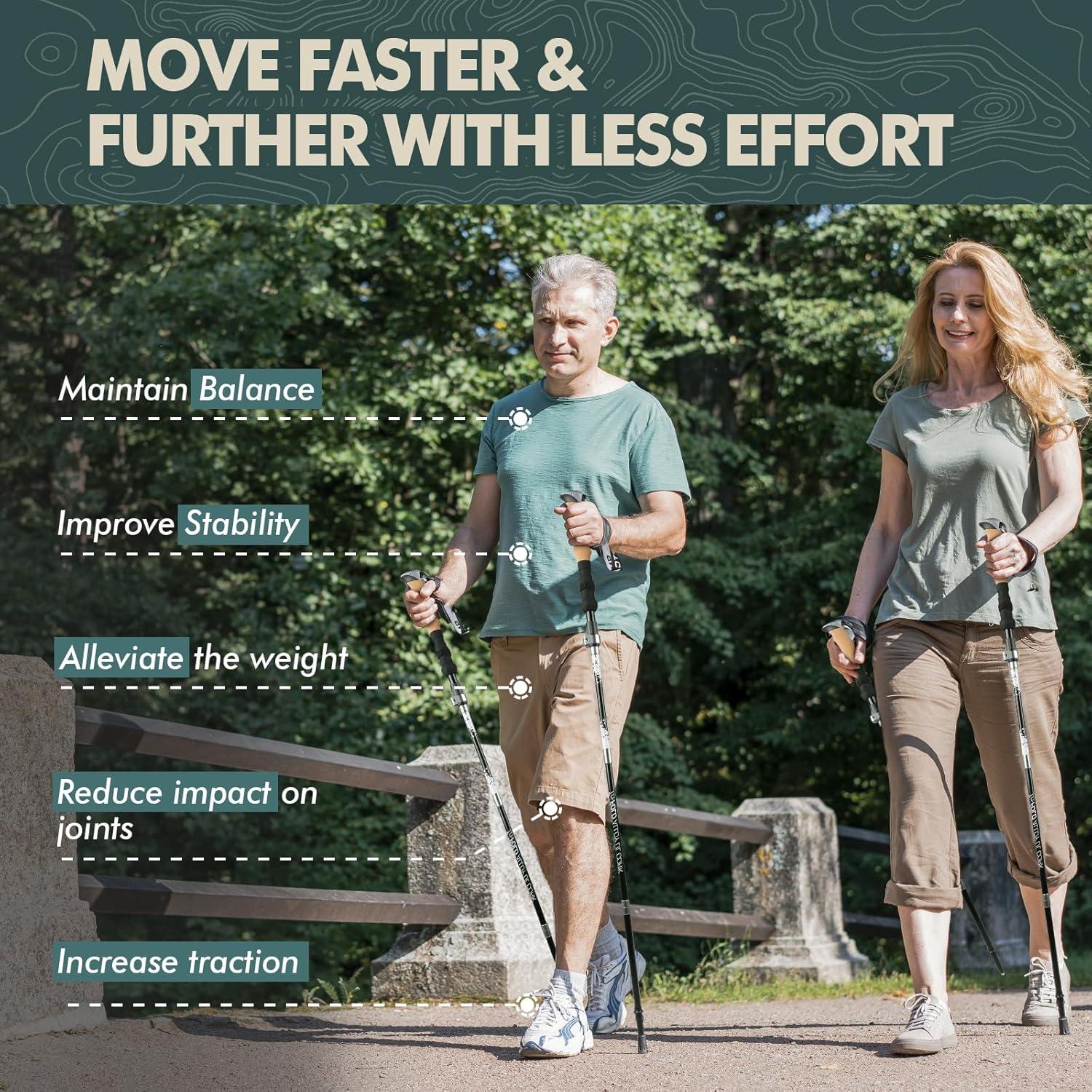 Bastones de Senderismo GPTCAMP TPZ-1 Plegables 115-135cm