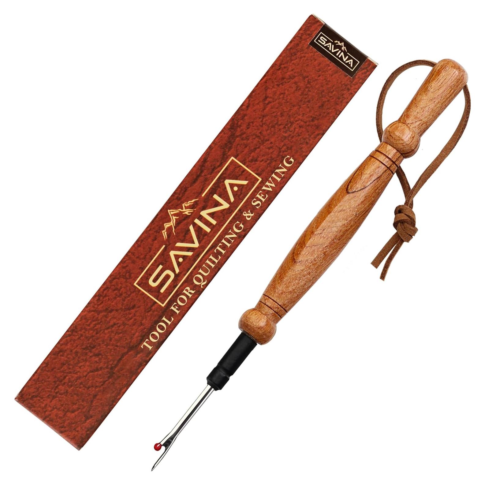 Desgarrador de Costuras Savina - Herramienta de Madera Dura 17.3cm