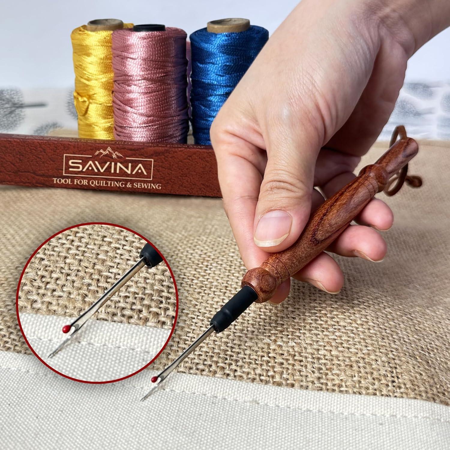 Desgarrador de Costuras Savina - Herramienta de Madera Dura 17.3cm