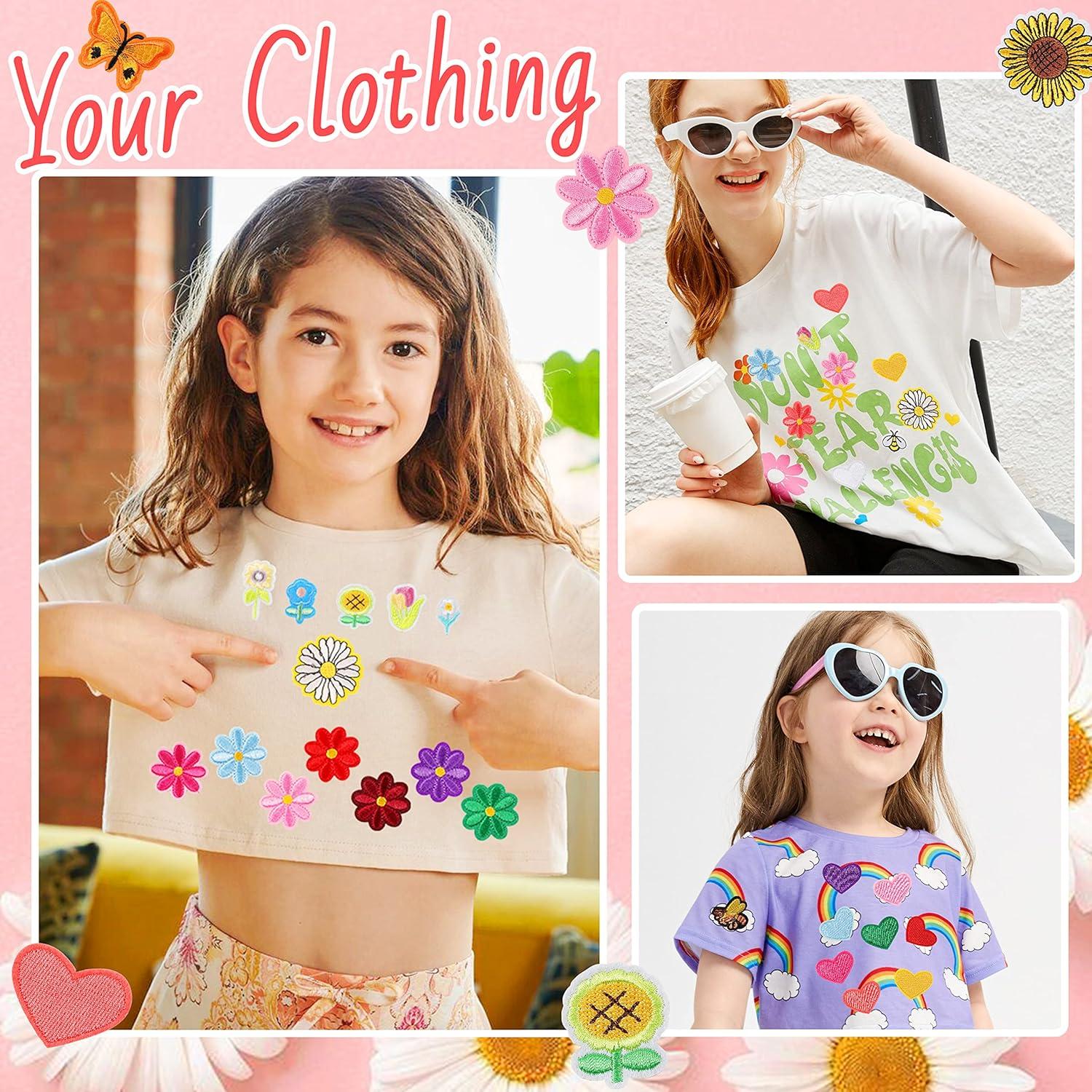 Parches de Hierro NICEVINYL 120PCS Bordados Coloridos para Ropa