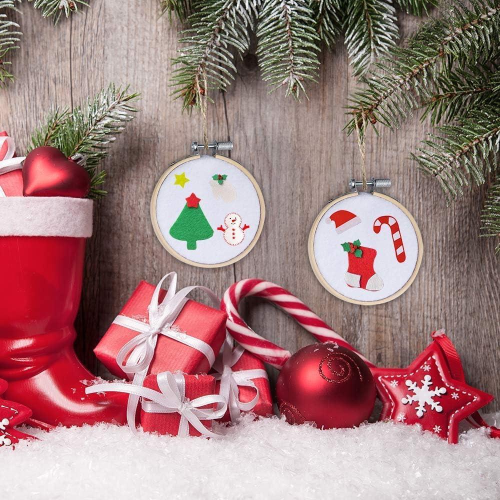 Aros de Bordado de Madera Caydo 12 Piezas 8 cm Ajustables