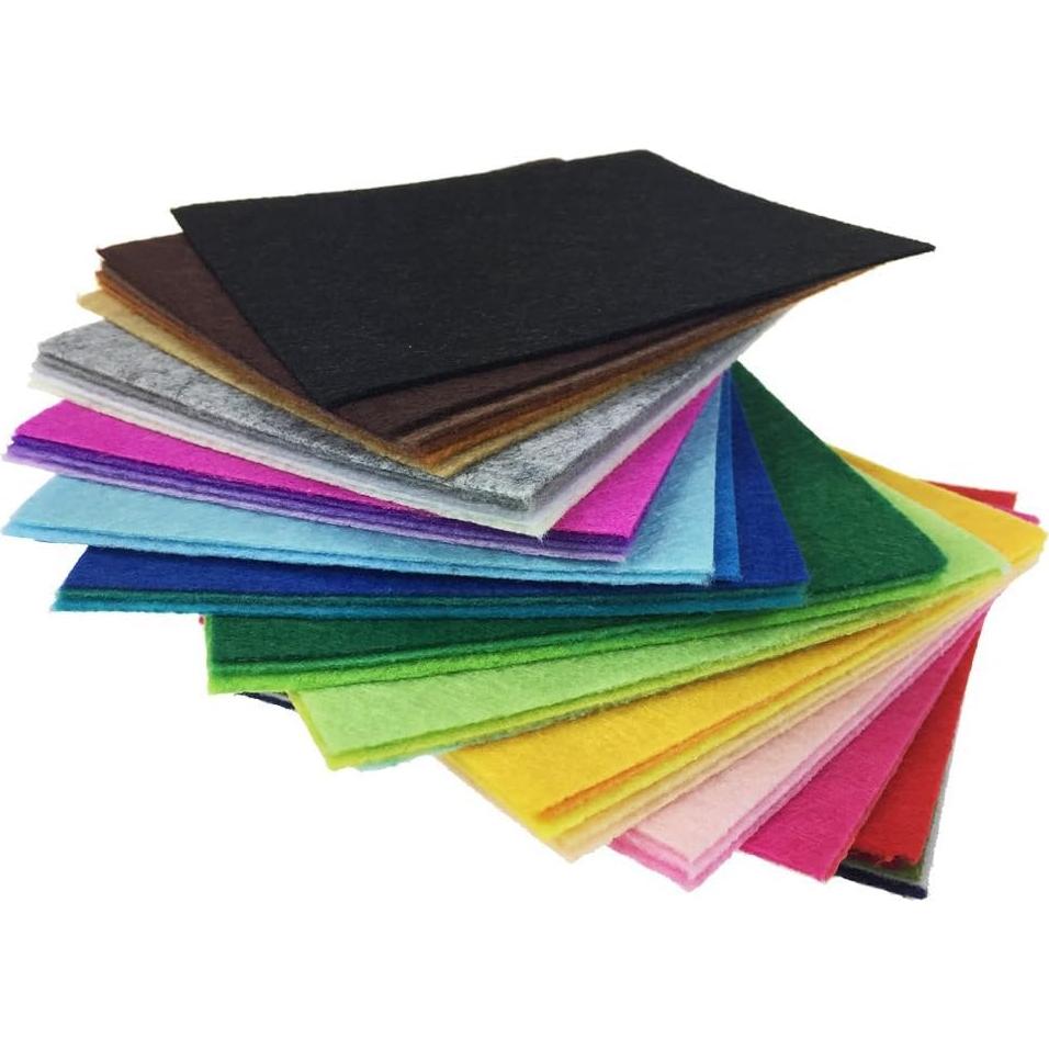 42 Piezas de Fieltro Acrílico 10x10cm Colores Variados DIY