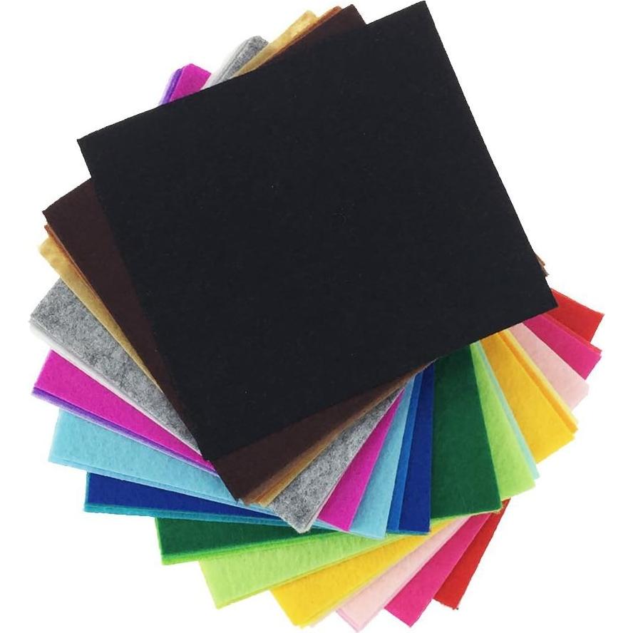 42 Piezas de Fieltro Acrílico 10x10cm Colores Variados DIY