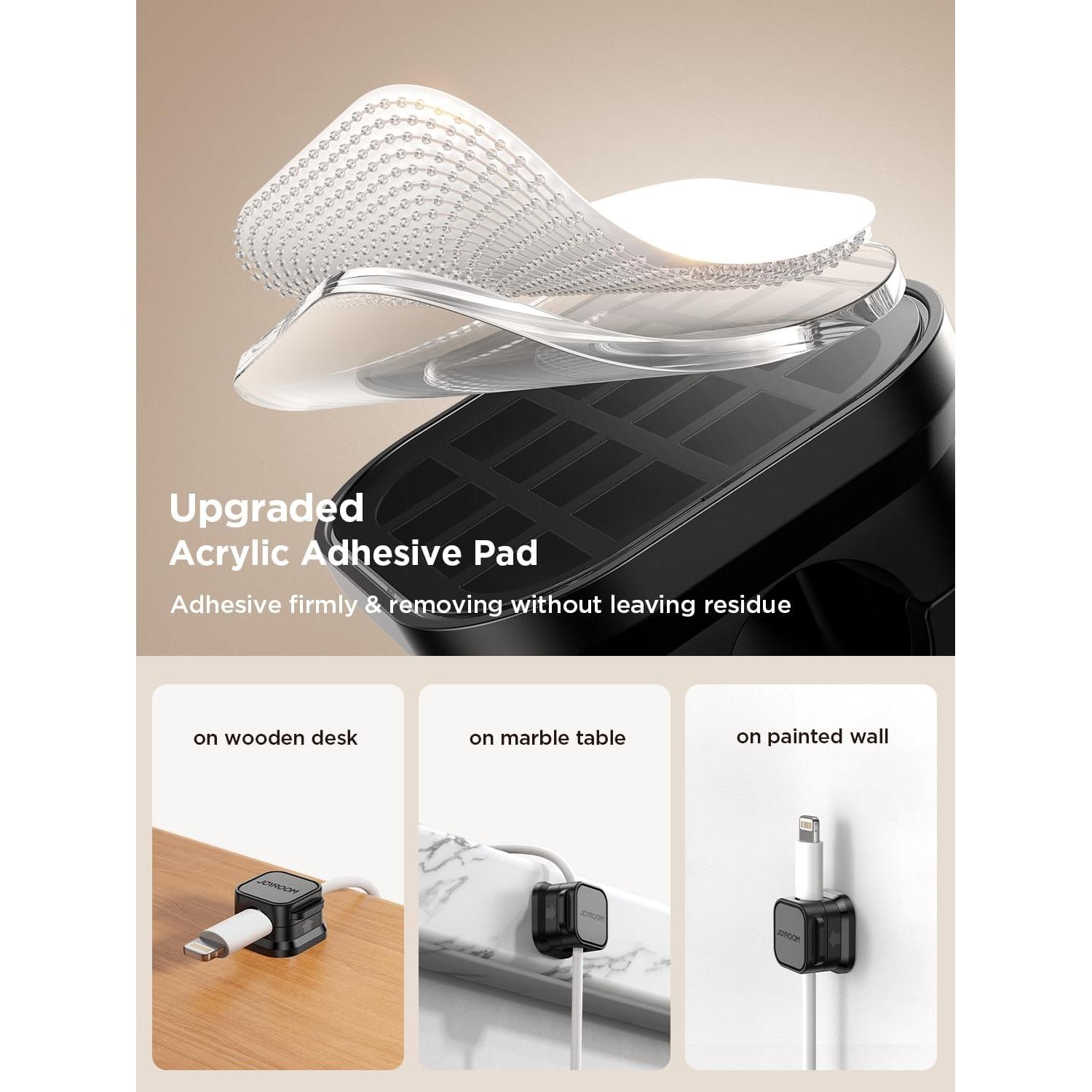 Paquete de 6 Clips Magnéticos JOYROOM para Gestión de Cables