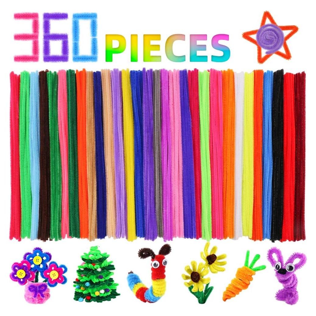 Limpiapipas Yalumo 360 Piezas 30 Colores 6mm x 30.48cm