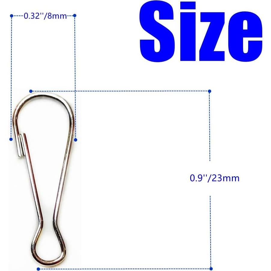 250 Ganchos de Resorte Niquelados i-CHONY 23x8mm