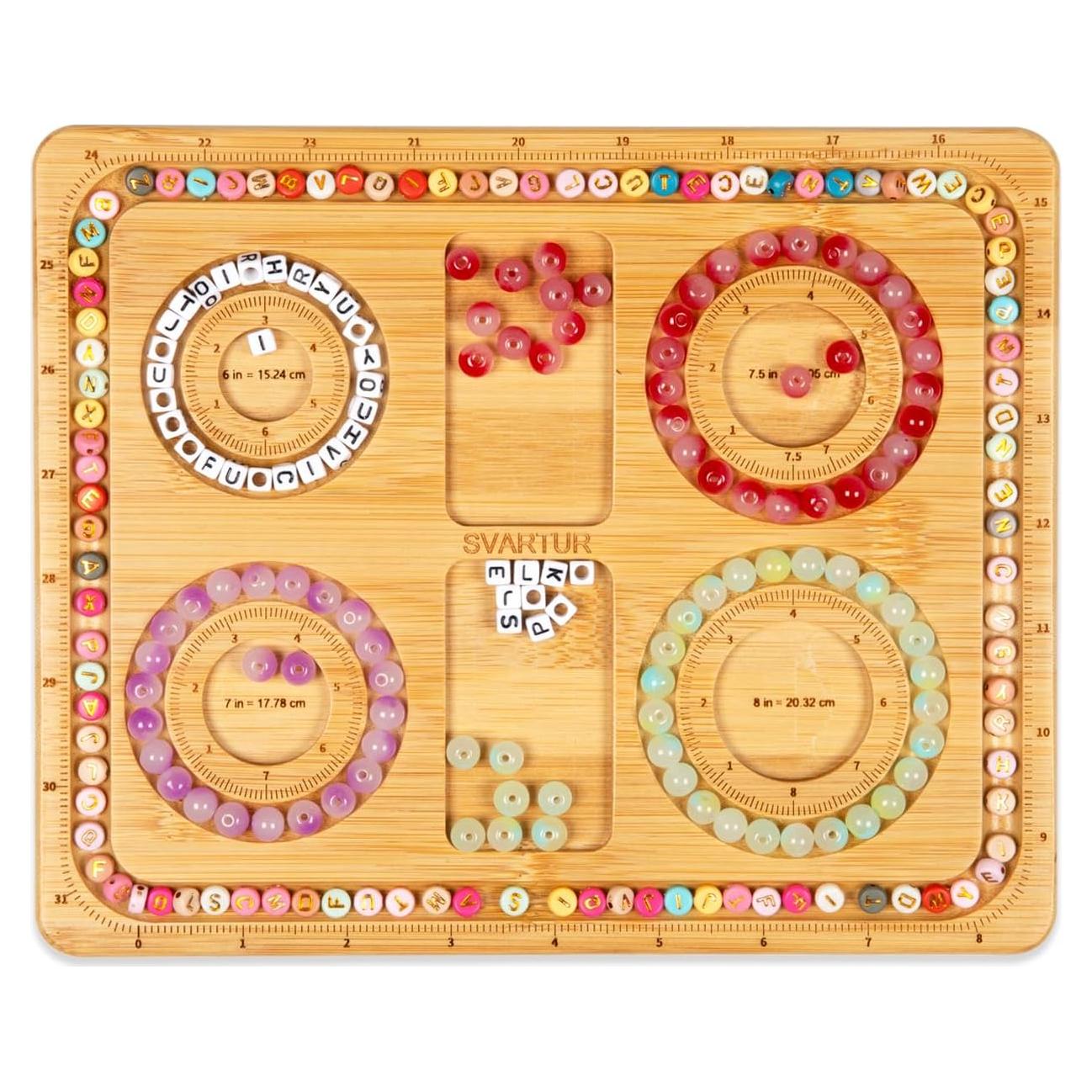 Tablero de Beading de Madera Svartur 24.4x19.8 cm para Pulseras