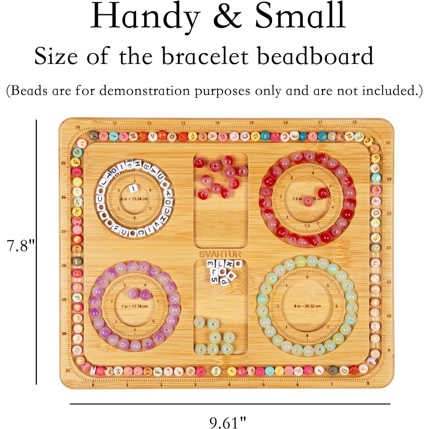 Tablero de Beading de Madera Svartur 24.4x19.8 cm para Pulseras