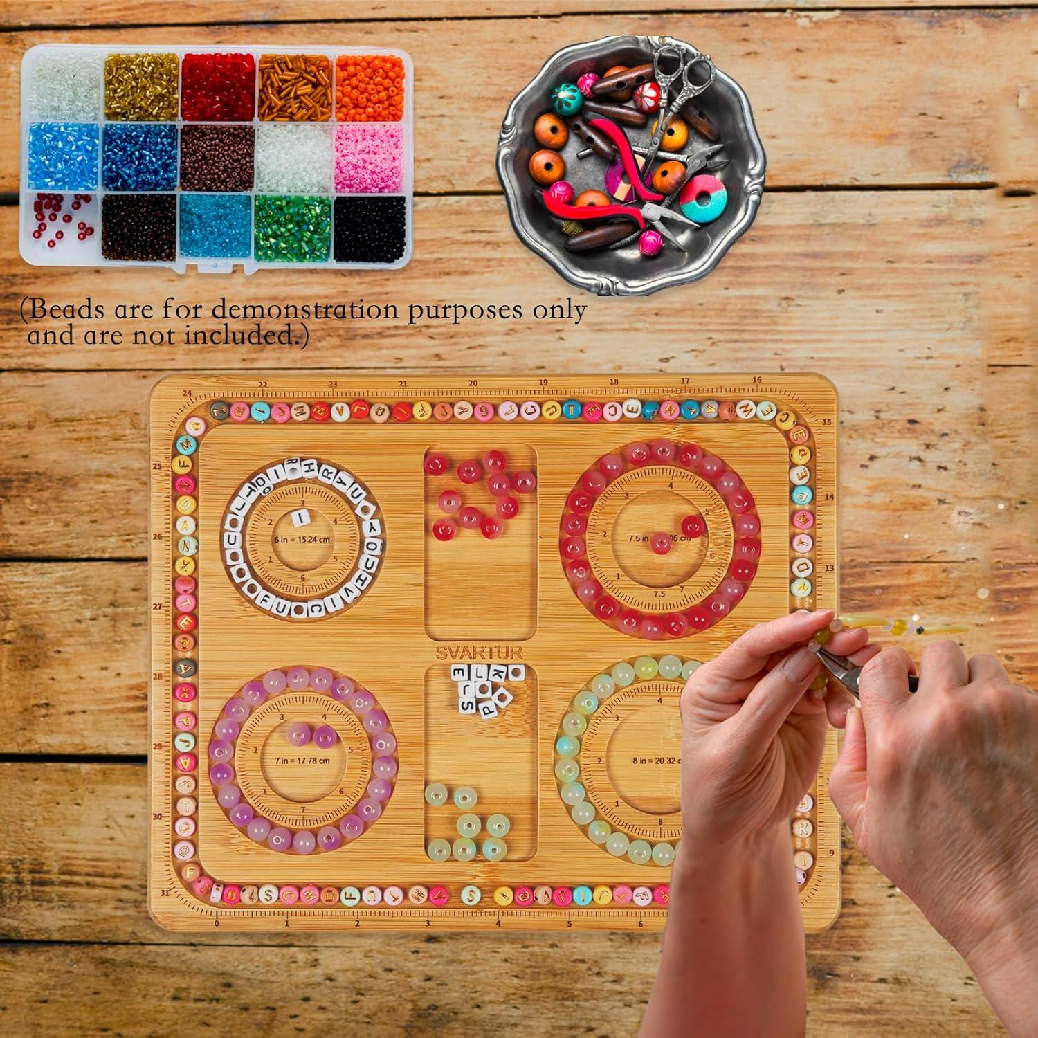 Tablero de Beading de Madera Svartur 24.4x19.8 cm para Pulseras