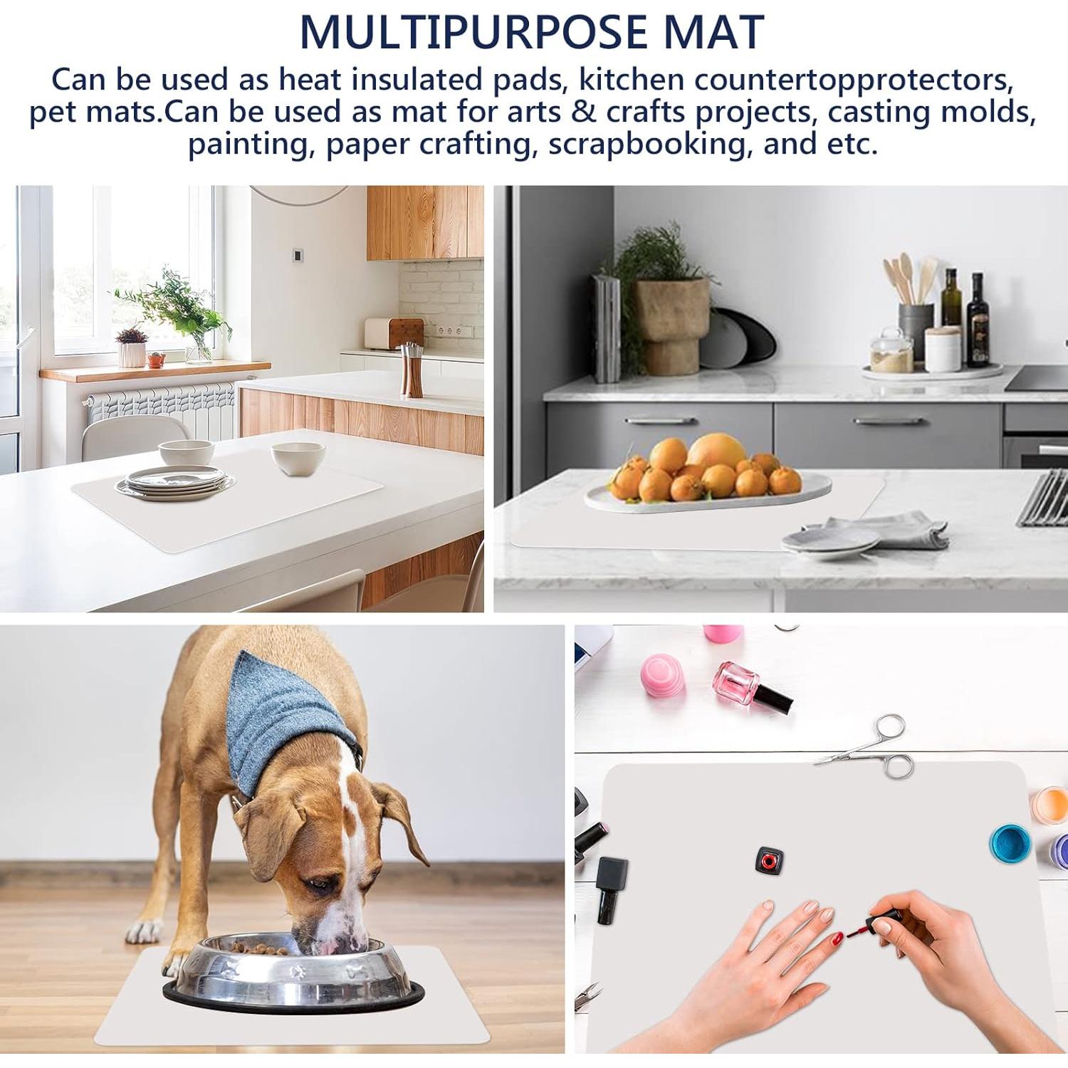 Gartful 2 Tapetes de Silicona Beige 40x30cm Antideslizantes